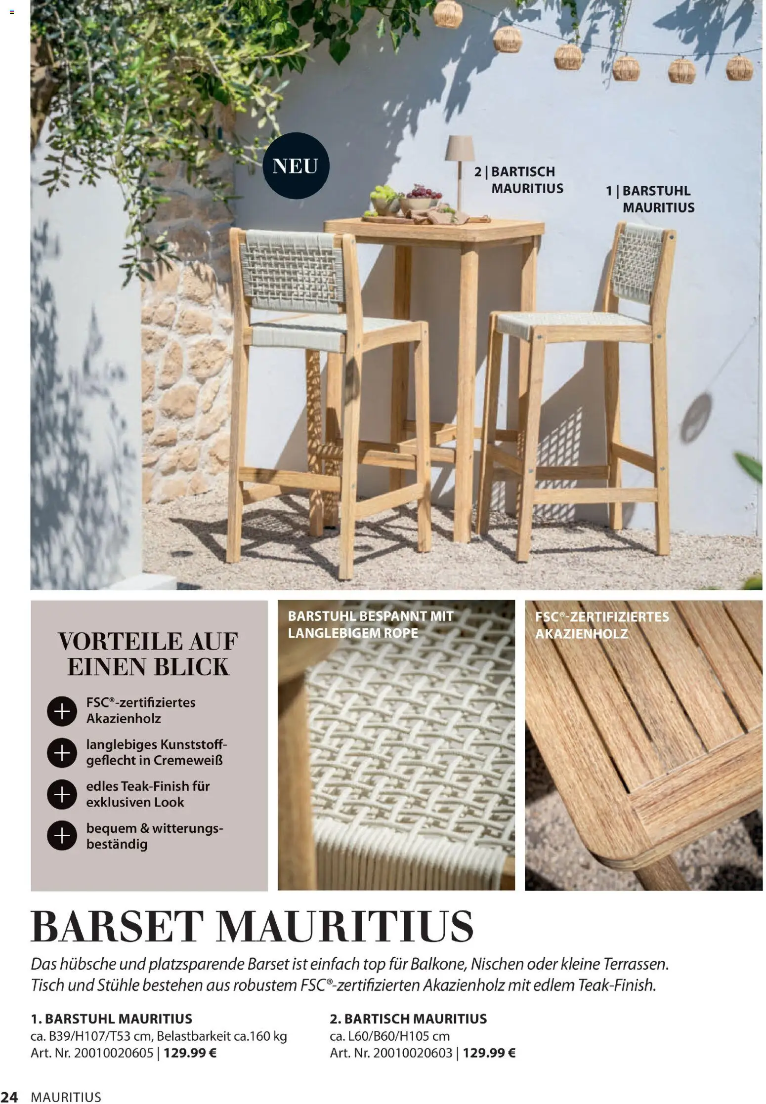 Dehner Gartenmöbel Trends 2026 – gültig ab 29.01.2026 | Seite: 24 | Produkte: Top, Bartisch, Tisch