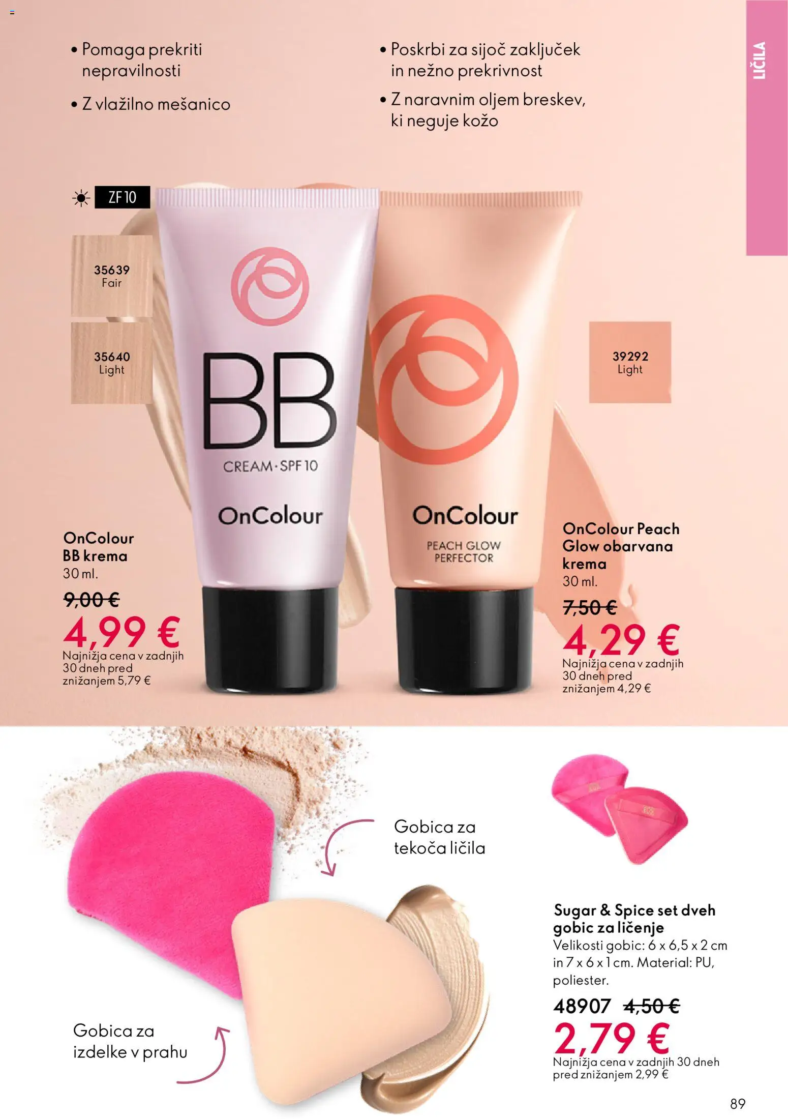Novi Oriflame katalog ponudbe – veljaven od 11.03.2026 | Stran: 89 | Izdelki: Licila, Bb krema, Gobica, Krema