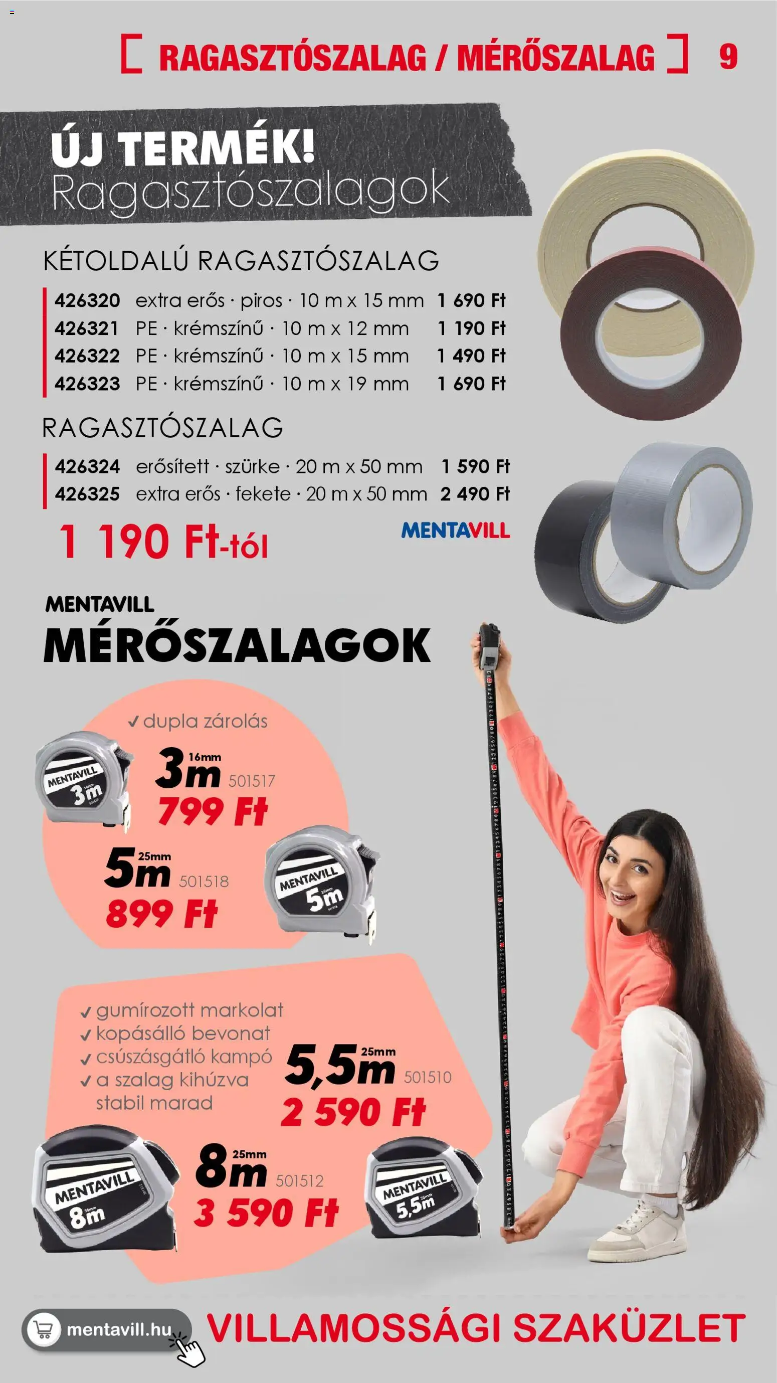 Mentavill akciós ujság - amely érvényes a következő dátumtól: 12.03.2026 | Oldal: 9