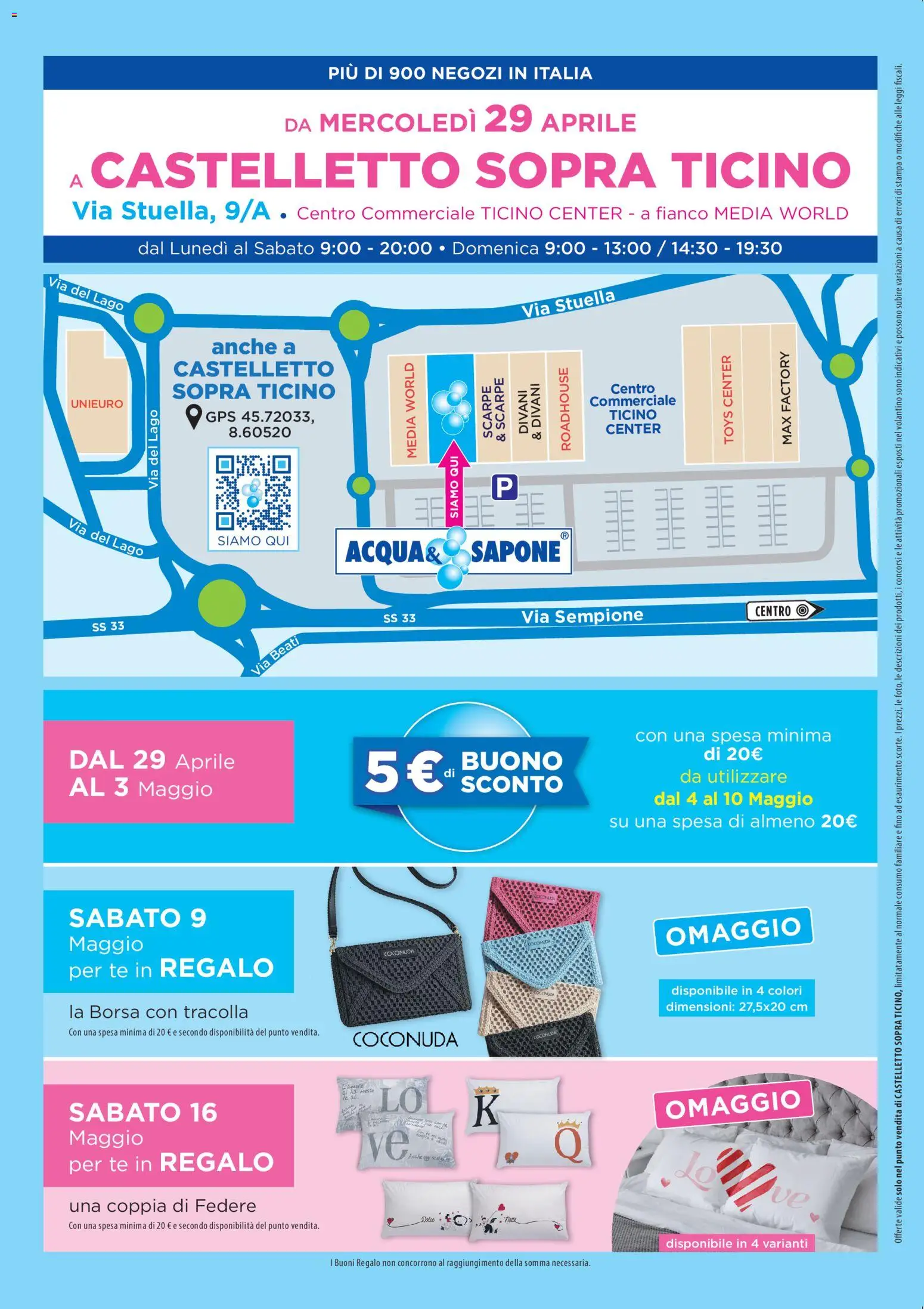 Volantino Acqua e Sapone del 29.04.2026 | Pagina: 8 | Prodotti: Sapone, Scarpe, Borsa, Stampa