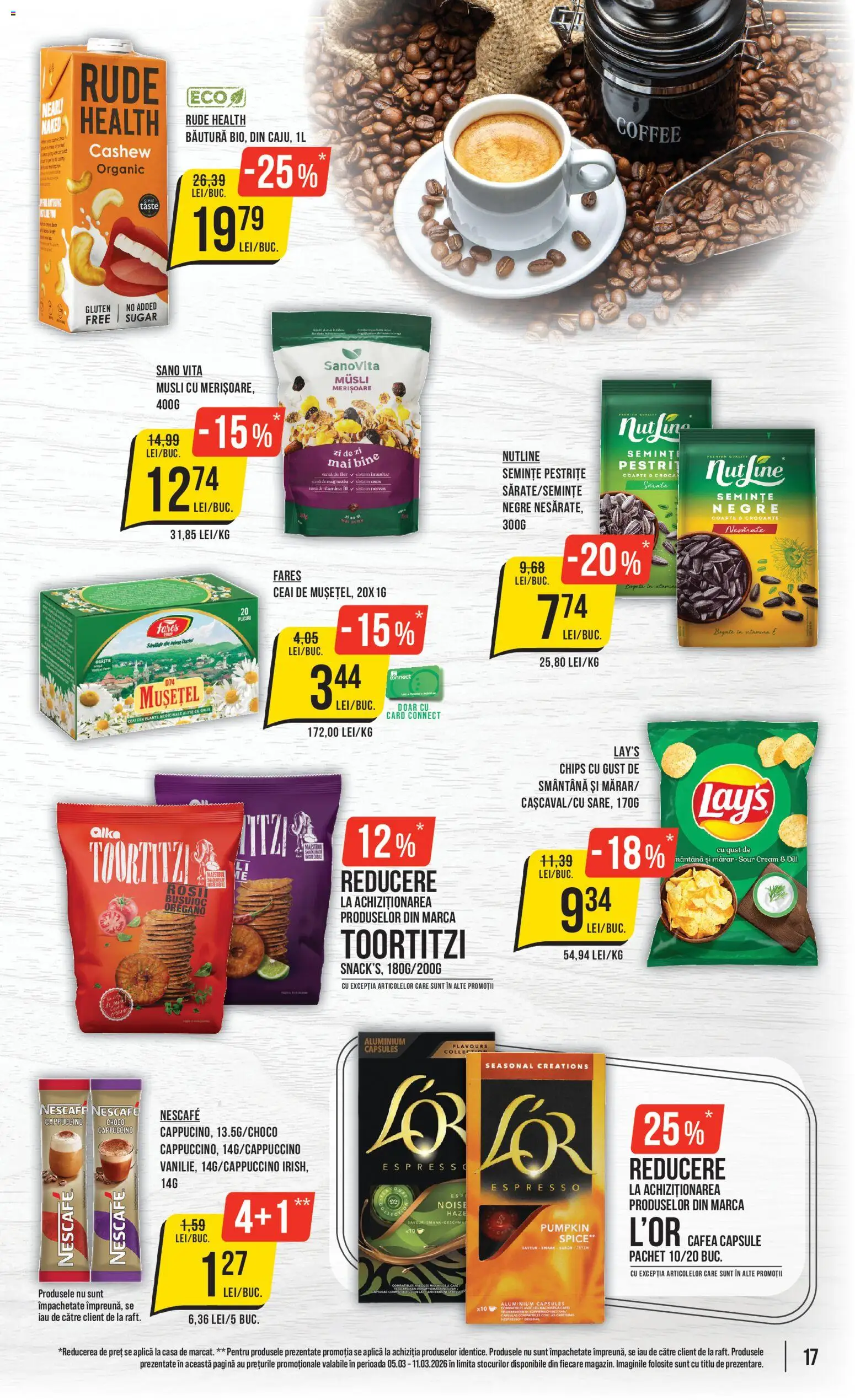 Noul catalog Mega Image – valabil de la 05.03.2026 | Pagină: 17 | Produse: Semințe, Ceai, Smântână, Çocuk sutyeni