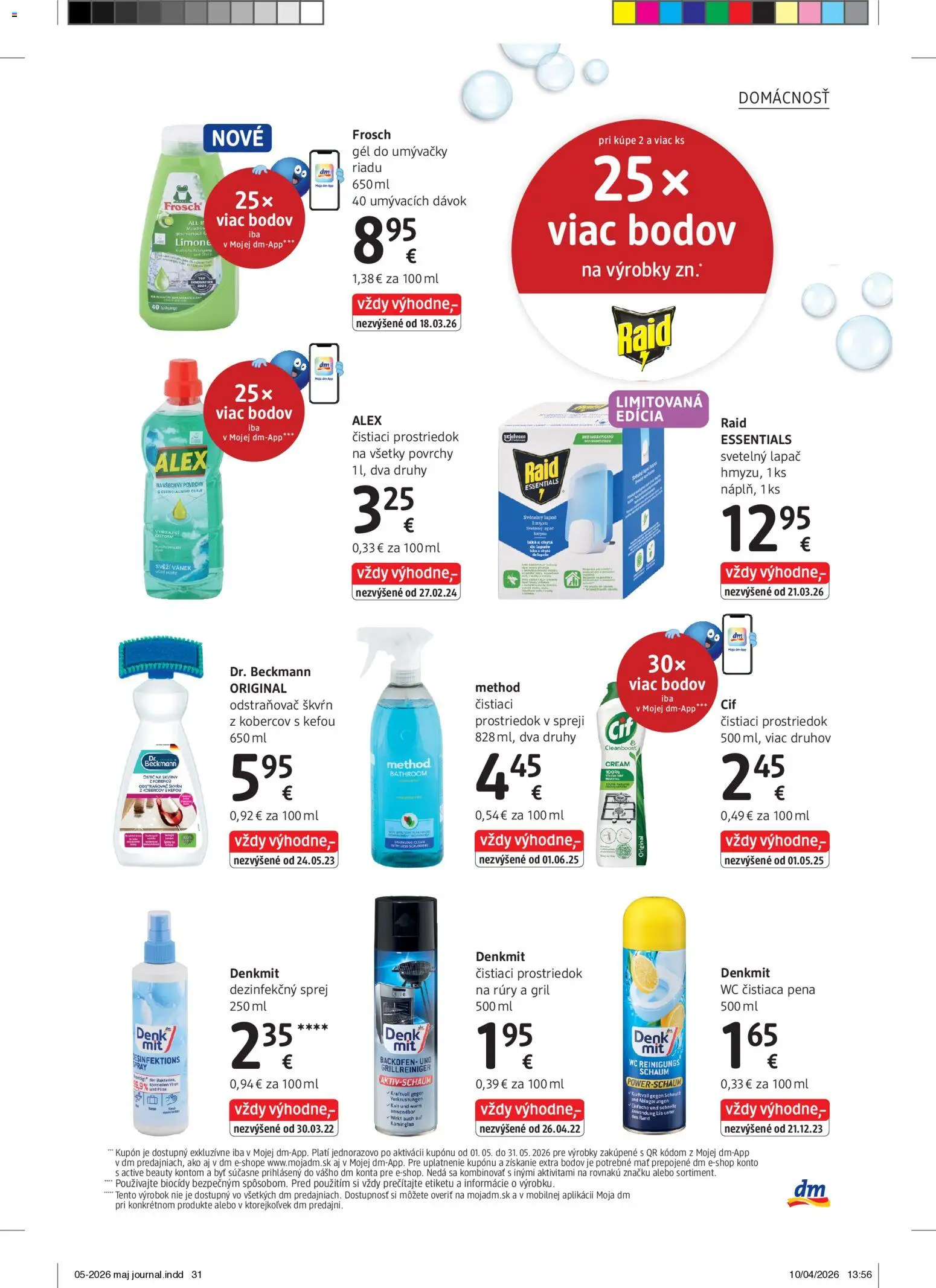 Nové dm drogerie akcie – leták je platný od 01.05.2026 | Strana: 31