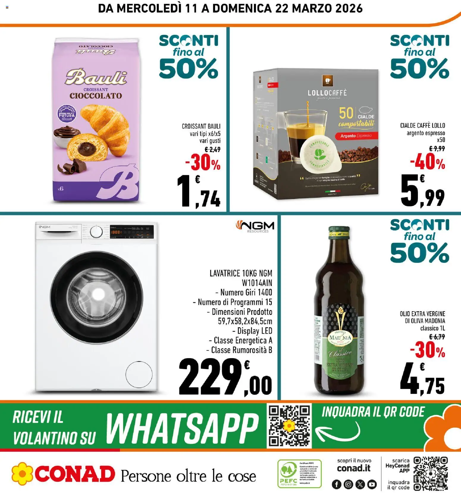 Volantino Conad del 11.03.2026 | Pagina: 32 | Prodotti: Olio, Olive, Olio extra vergine, Tazzina