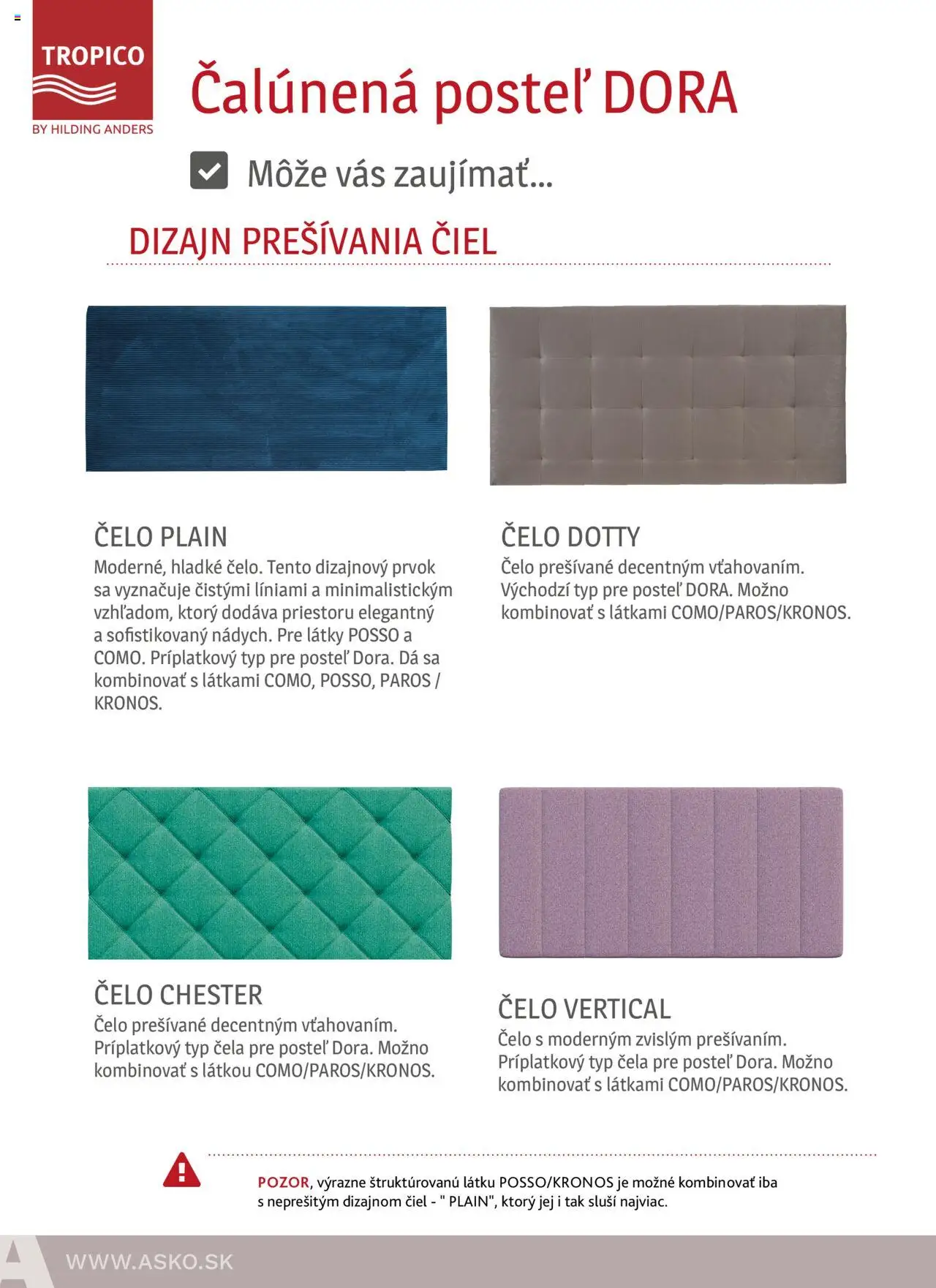 Nové ASKO nábytok akcie – leták je platný od 05.06.2025 | Strana: 50 | Produkty: Posteľ