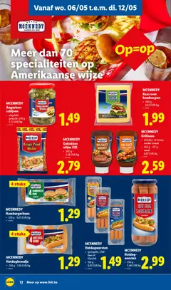 Lidl Folder week 19 - Voorbeeld van een folder van Lidl, geldig van 04.05.2026 | Pagina: 12 | Producten: Hamburger, Hotdog, Gewicht, Gouda