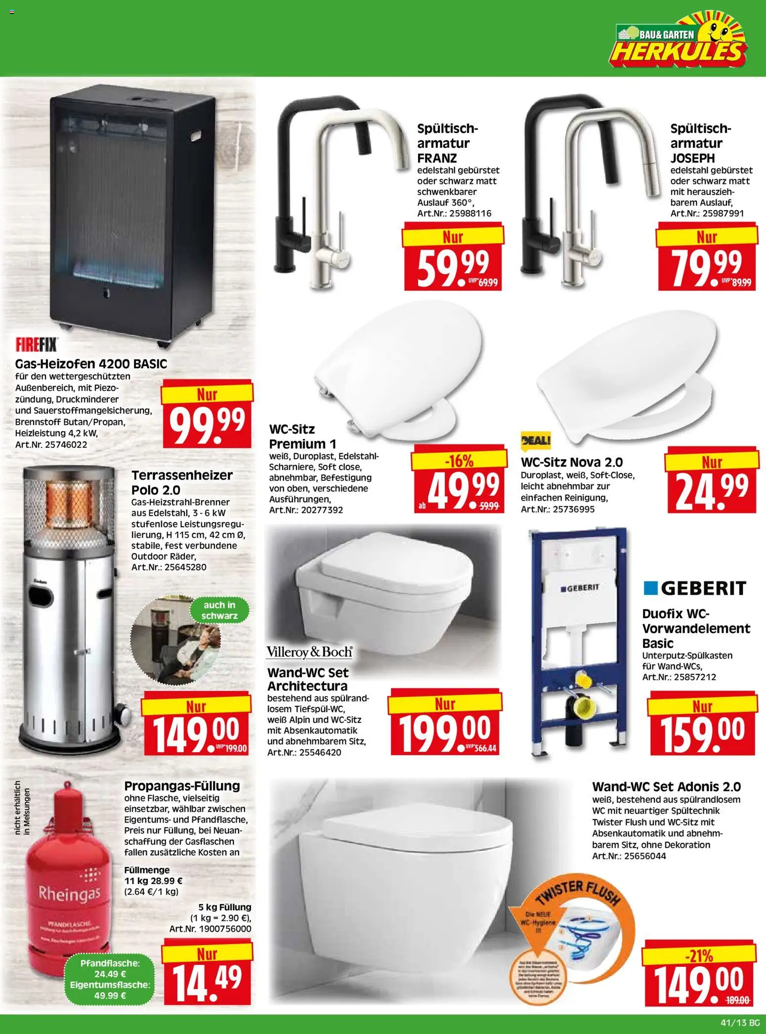 HERKULES Bau & Garten – gültig ab 05.10.2026 | Seite: 13 | Produkte: Armatur