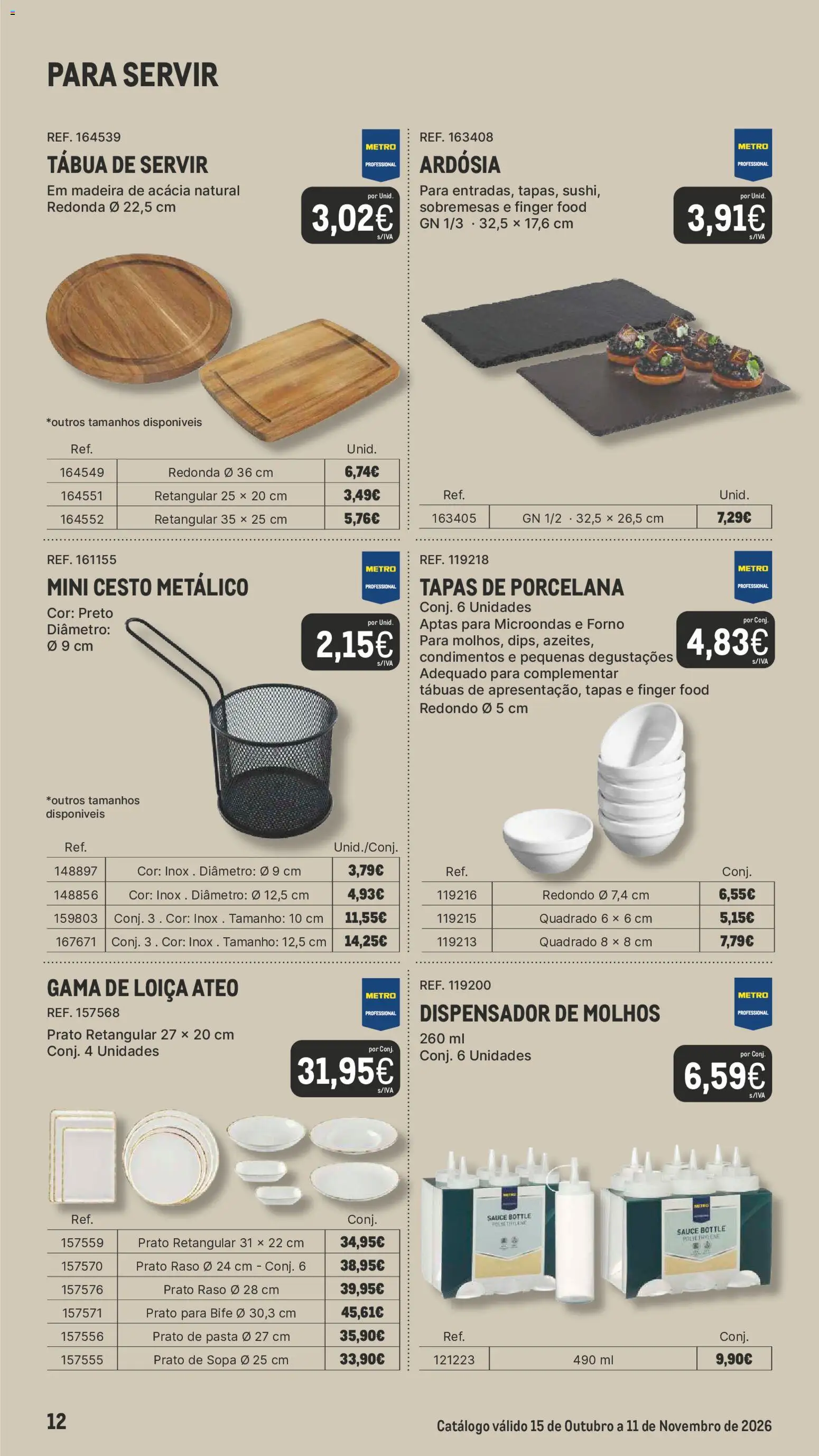 Makro Especial Tendências │ válido de 15/10/2026 | Página: 12 | Produtos: Tábua, Sobremesas, Sopa, Bife