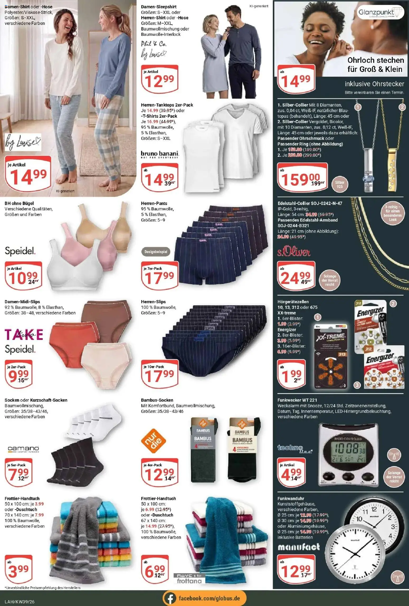 Globus Prospekt Lahnstein (ab 21.09.2026) » Angebote online | Seite: 26 | Produkte: Hose, BH, Socken, Radio