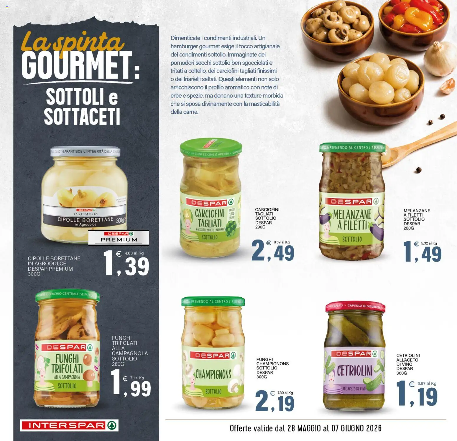 Volantino Interspar del 28.05.2026 | Pagina: 10 | Prodotti: Cipolle, Vino, Melanzane, Cetriolini