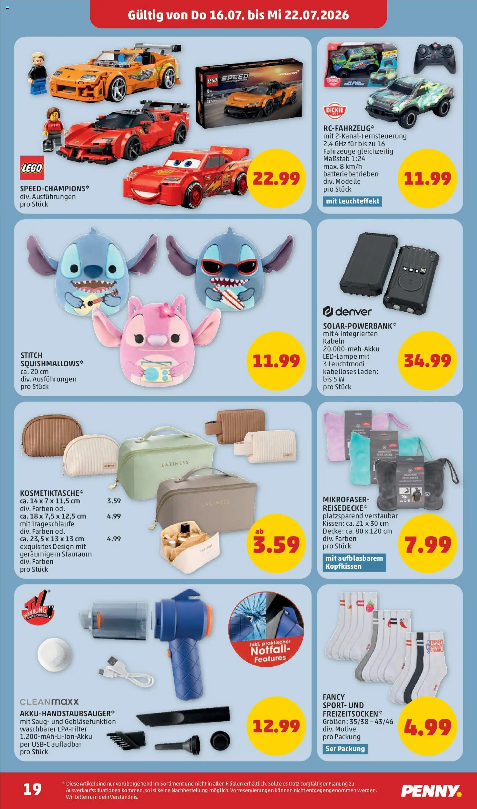 Penny Markt Flugblatt gültig ab 16.07.2026 | Seite: 19 | Produkte: Kissen, Decke