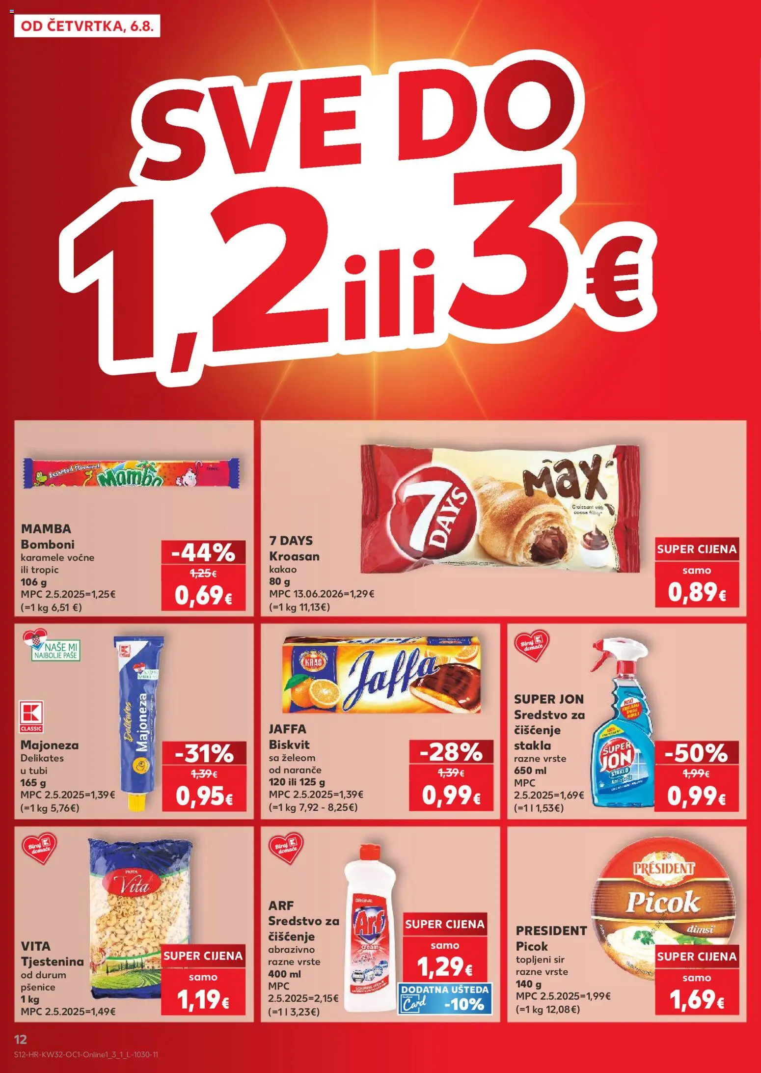 Kaufland HR akciós ujság - amely érvényes a következő dátumtól: 2026.08.06. | Oldal: 12