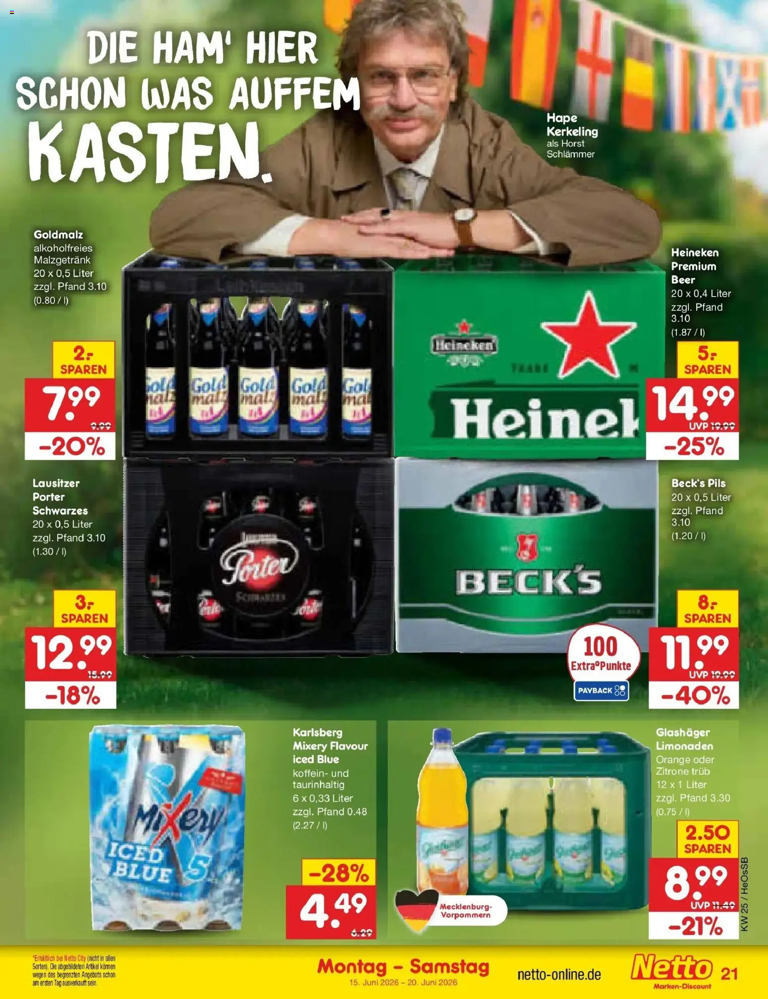 Netto Marken-Discount Prospekt Kröpelin – gültig ab 15.06.2026 | Seite: 27 | Produkte: Pils, Heineken, Zitrone, Mixery