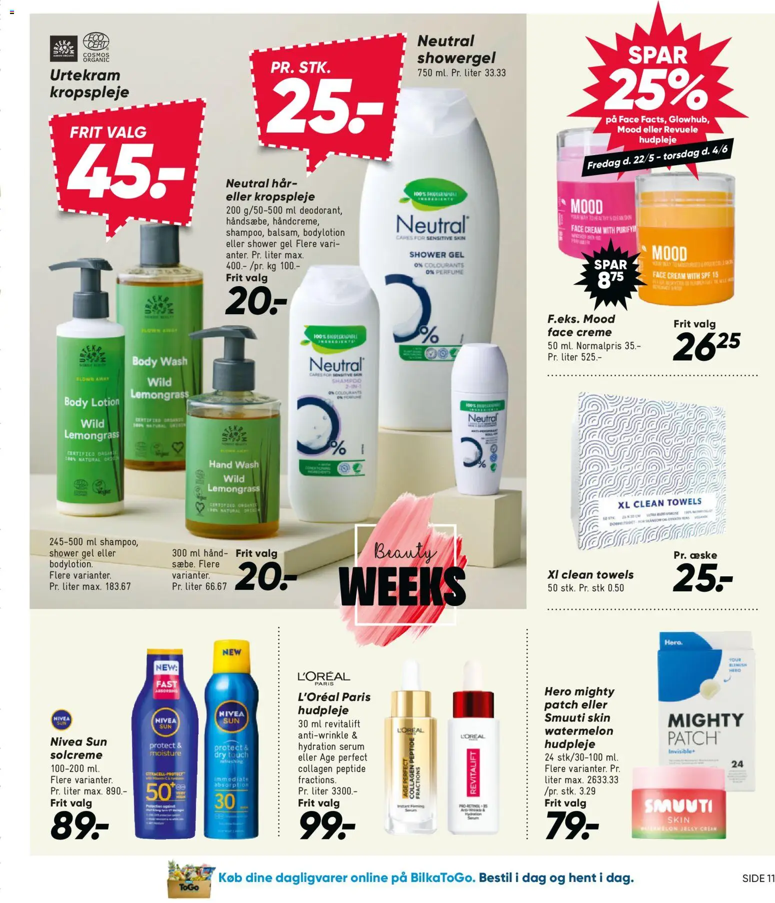 Bilka tilbudsavis – gyldig fra 22.05.2026 | Side: 11 | Produkter: Parfume, Shampoo, Solcreme, Collagen