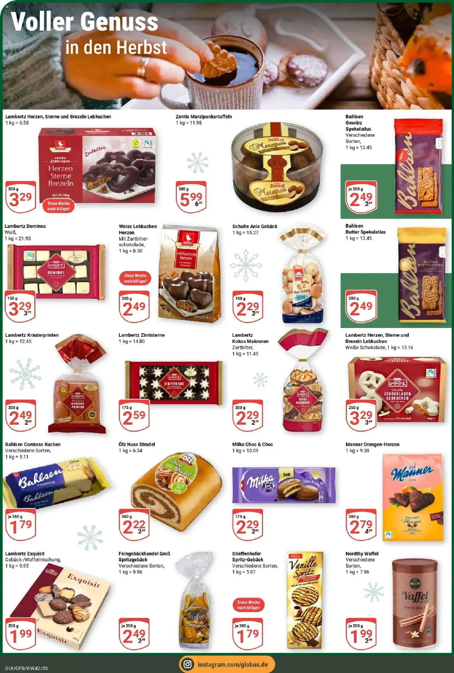 Globus Prospekt Duisburg (ab 12.10.2026) » Angebote online | Seite: 16 | Produkte: Butter, Milka, Vanille, Kuchen