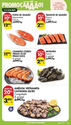 Pré-visualização Pingo Doce Poupe este Fim de Semana válido de 15.05.2026 | Página: 3 | Produtos: Camarão, Salmão