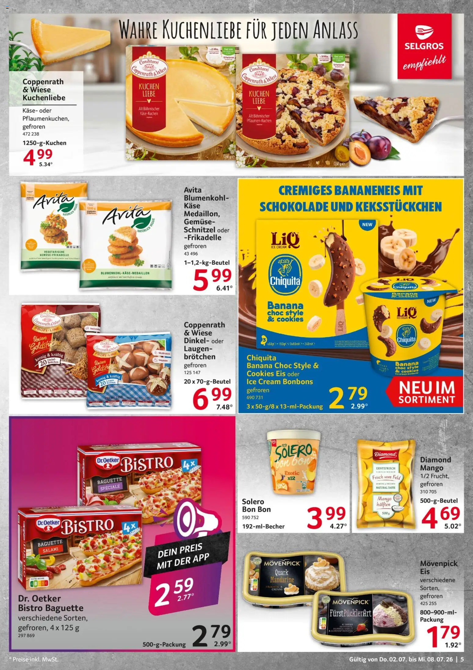 Selgros Prospekt – gültig ab 02.07.2026 | Seite: 5 | Produkte: Schokolade, Baguette, Gemüse, Mango