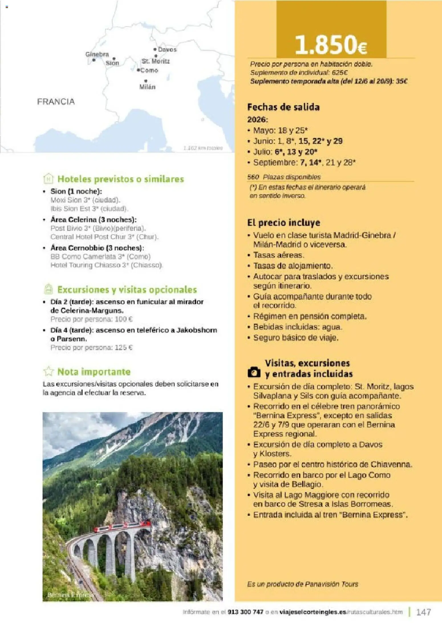 Viajes El Corte Inglés Rutas Culturales de la Comunidad de Madrid │ válido desde el 01.04.2026 | Página: 147 | Productos: Ginebra