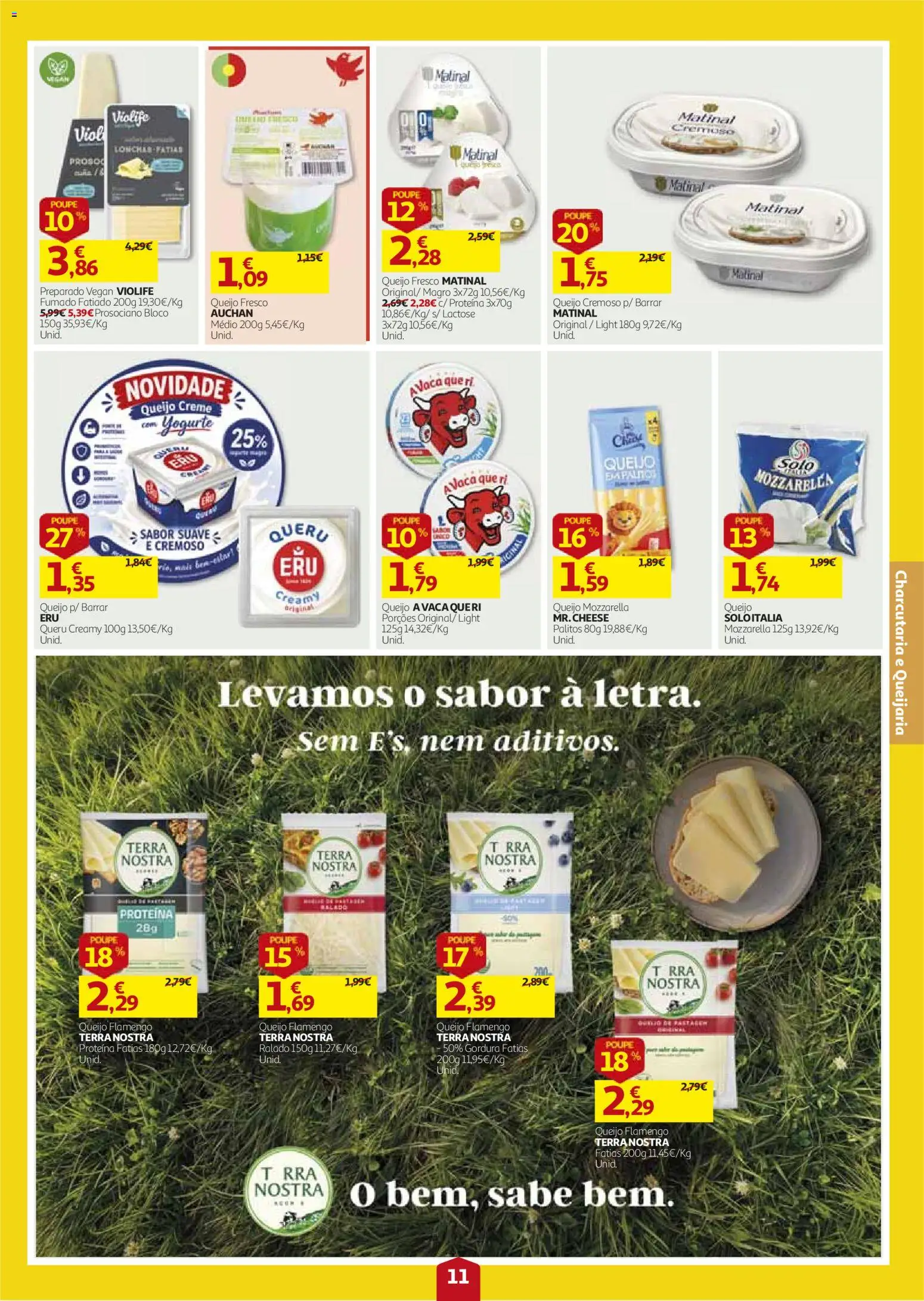 Auchan folheto │ válido de 27/08/2026 | Página: 11 | Produtos: Queijo creme, Queijo cremoso, Queijo, Proteina