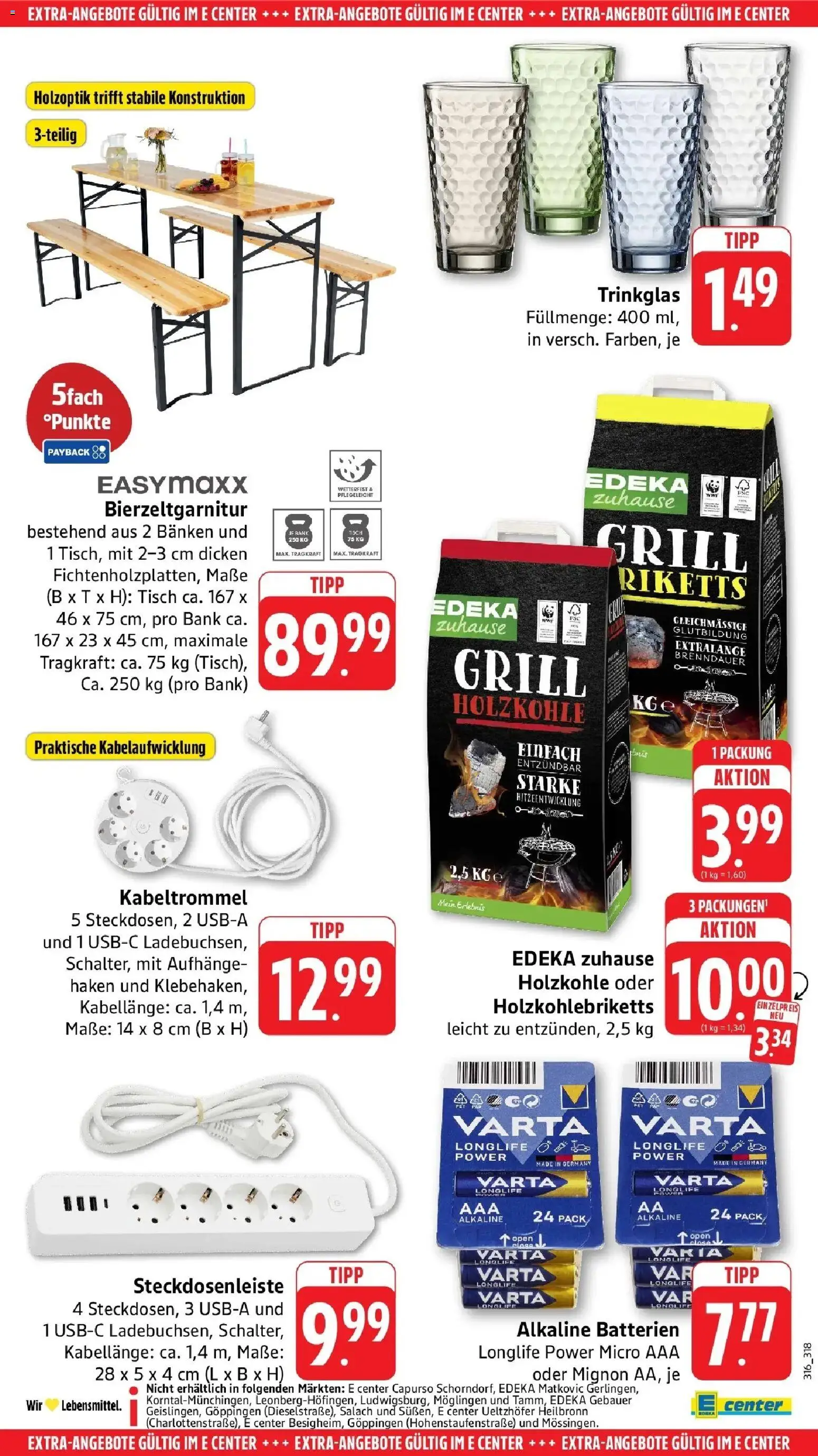 Edeka Prospekt Ulm-Lehr – gültig ab 01.06.2026 | Seite: 49 | Produkte: Grill, Batterien, Tisch