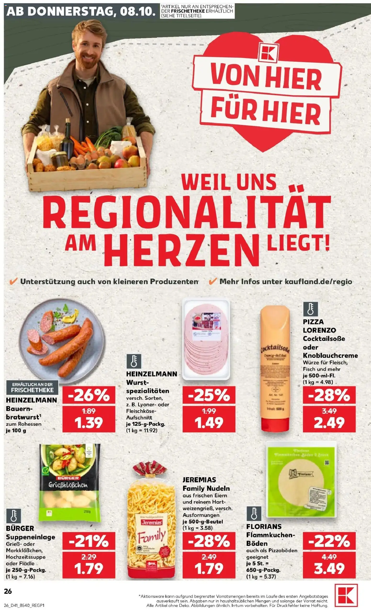 Prospekt Kaufland ab 05.10.2026 » Angebote Online zum Blättern | Seite: 36 | Produkte: Grieß, Spezialitäten, Wurst, Nudeln