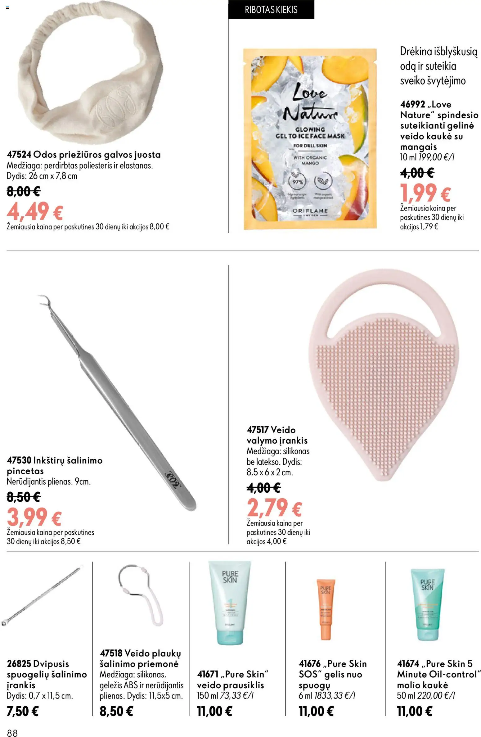 Oriflame akcijos nuo 2026.07.15 | Puslapis: 88 | Prekių: Kaukė, Veido kaukė, Prausiklis