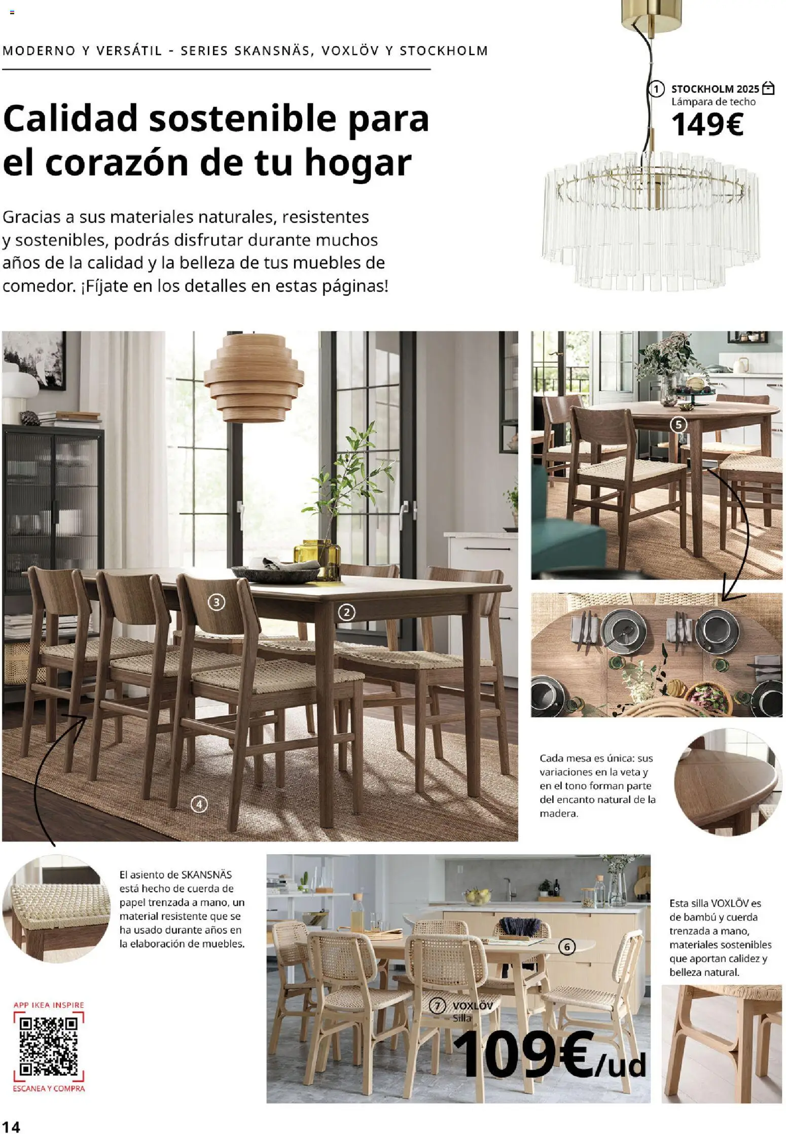 Catálogo IKEA Comedores │ válido desde el 06.03.2026 | Página: 14 | Productos: Muebles, Mesa, Silla, Lámpara