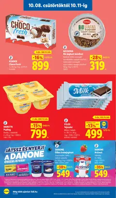 DANONE Oikos krémjoghurt, Stracciatella / keksz / málnás sajttorta 4 x 125 g; 1 kg = 1098 Ft - amely érvényes a következő dátumtól: 2026.10.08. | Oldal: 8