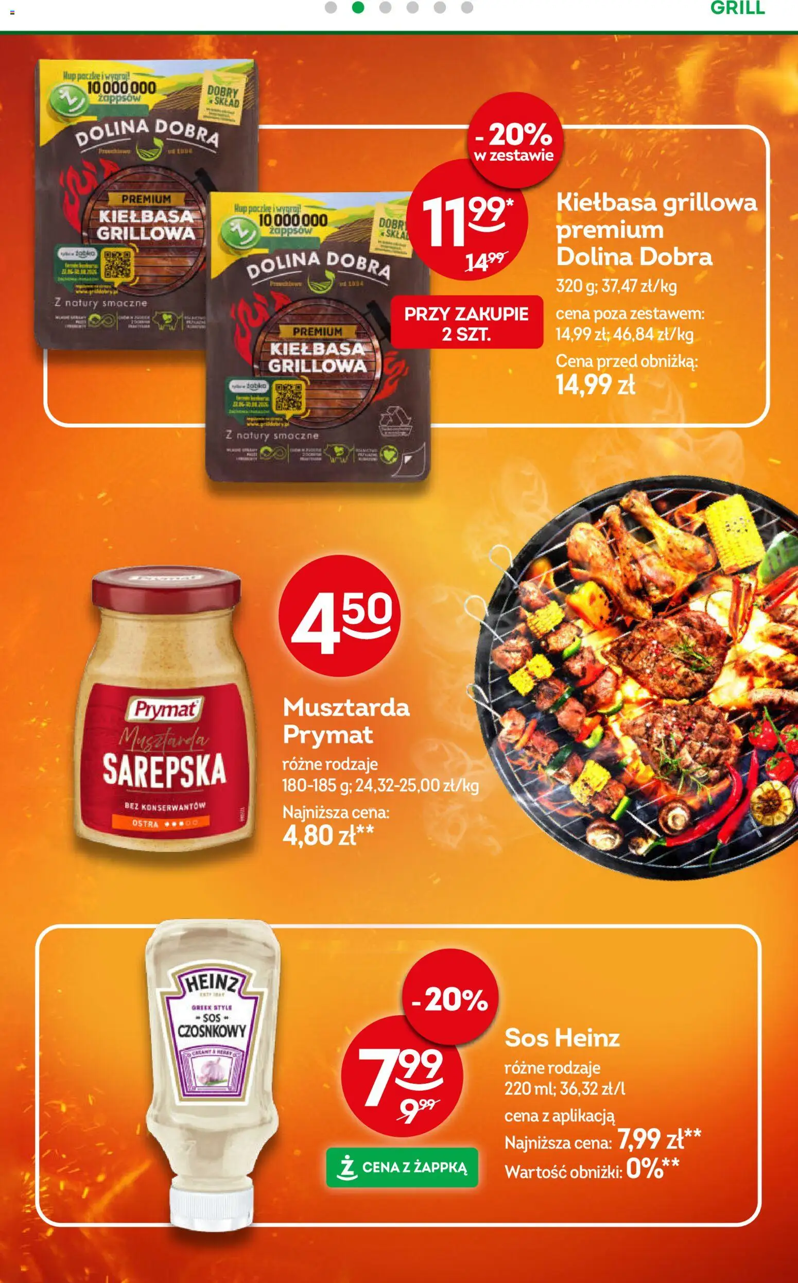 Żabka gazetka od 12.08.2026 | Strona: 9 | Produkty: Kiełbasa, Grill, Musztarda, Sos