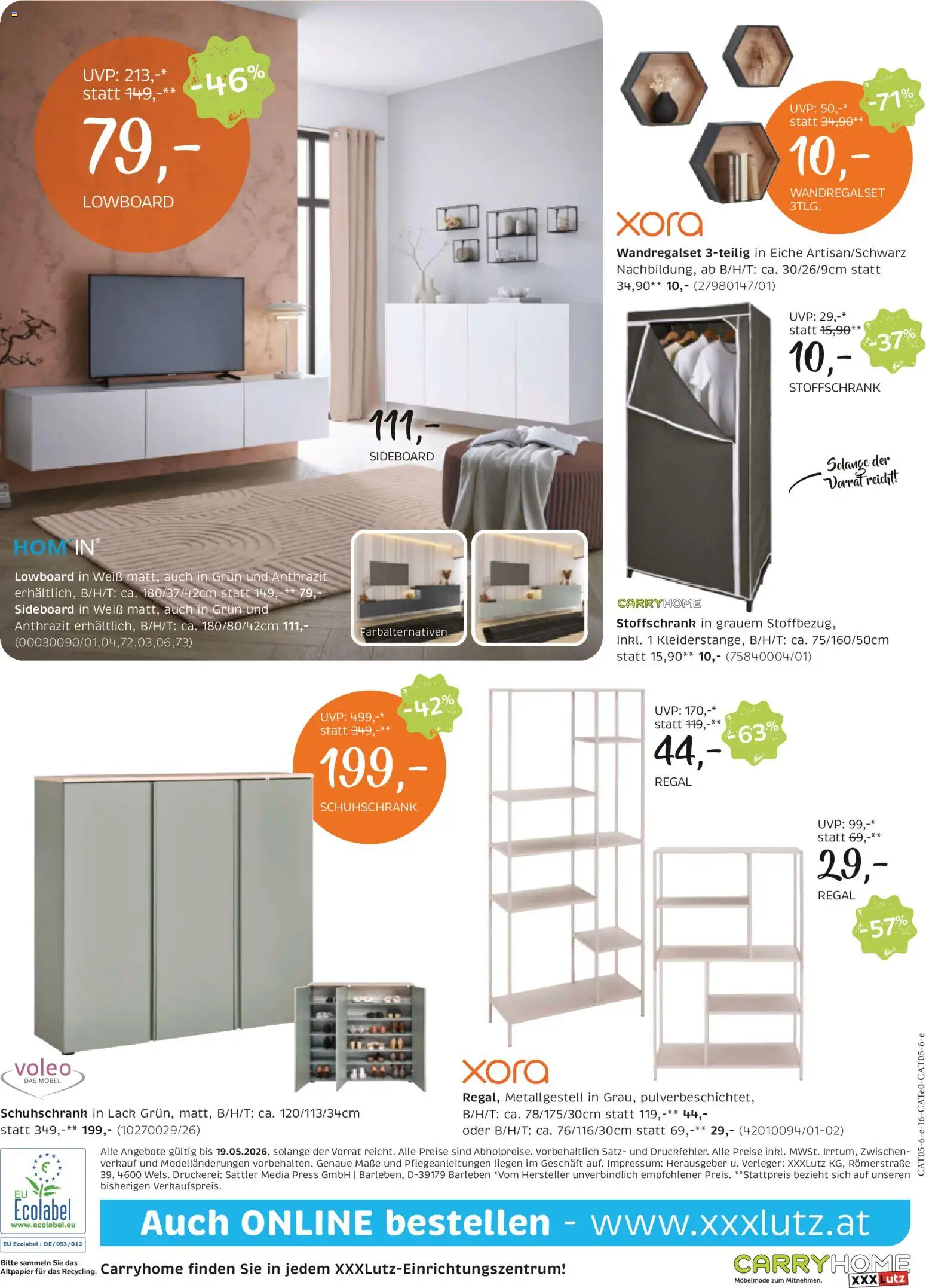 XXXLutz Carry Home gültig ab 05.05.2026 | Seite: 16 | Produkte: Regal