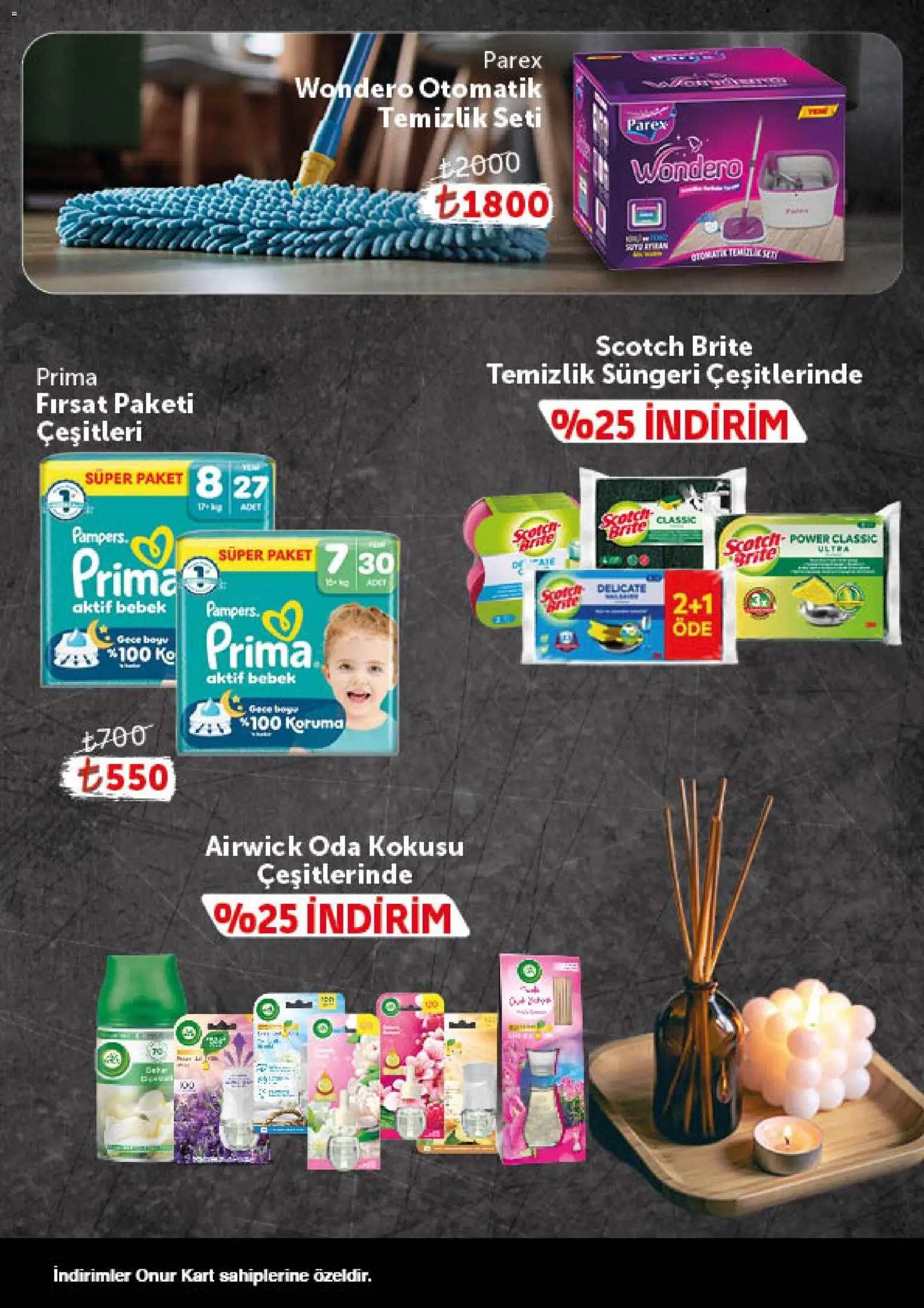 Onur Market - Katalog Gurme - 16.06.2026 tarihinden itibaren geçerlidir | Sayfa: 12 | Ürünler: Oda kokusu