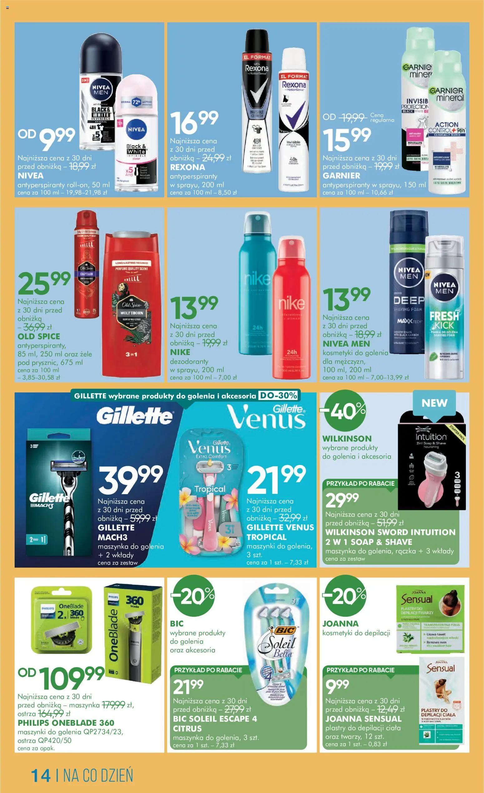 Super-pharm gazetka od 16.07.2026 | Strona: 14 | Produkty: Gillette, Starter, Maszynka do golenia, Pianka do golenia