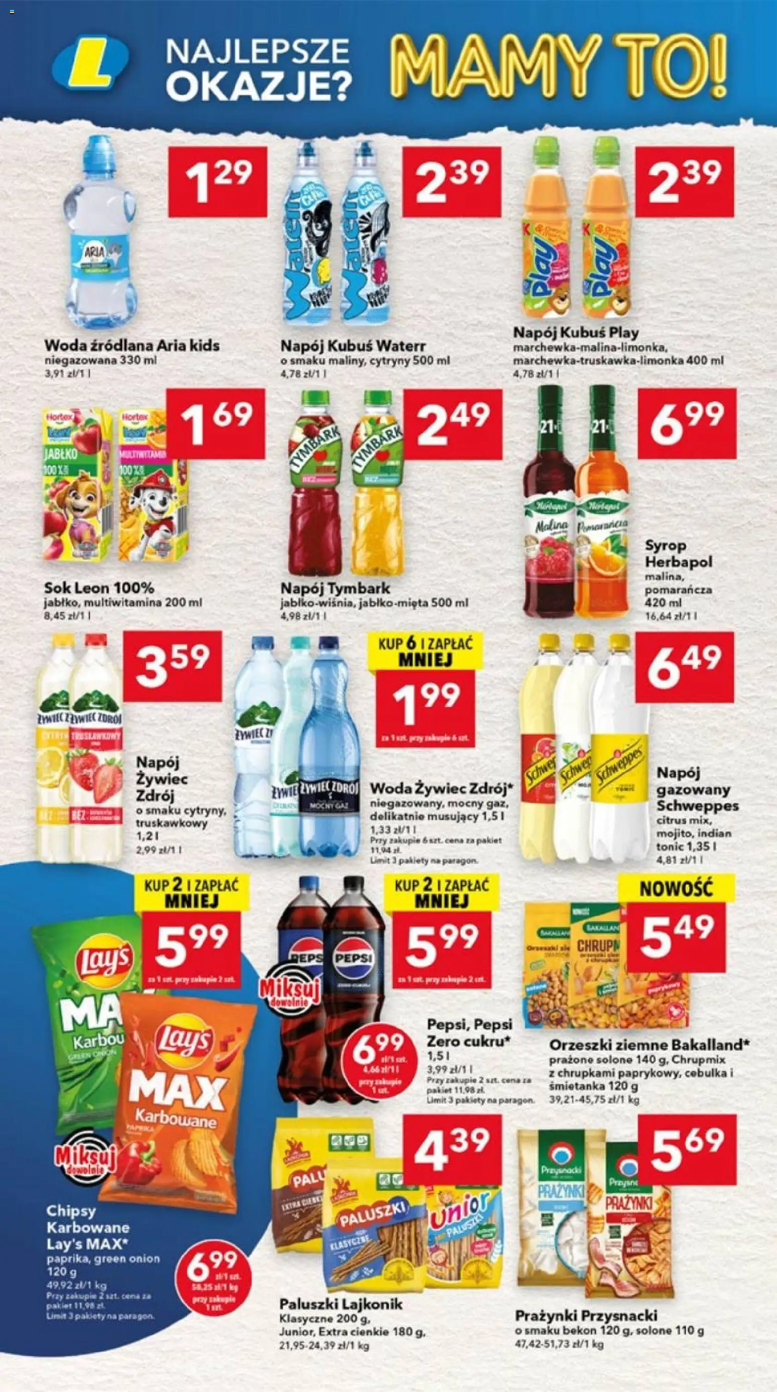 Lewiatan gazetka - Ostrów Wielkopolski od 10.09.2026 | Strona: 6 | Produkty: Syrop, Woda źródlana, Tonic, Orzeszki ziemne