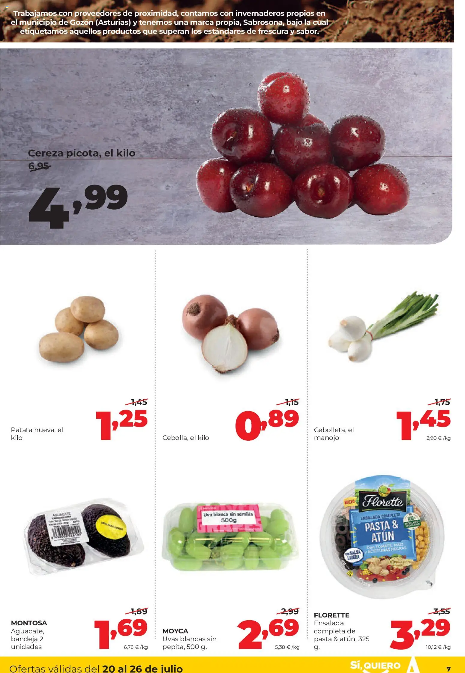 Alimerka folleto Castilla y León │ válido desde el 20/07/2026 | Página: 7 | Productos: Τζίντζερ, Pasta, Ensalada, Bandeja