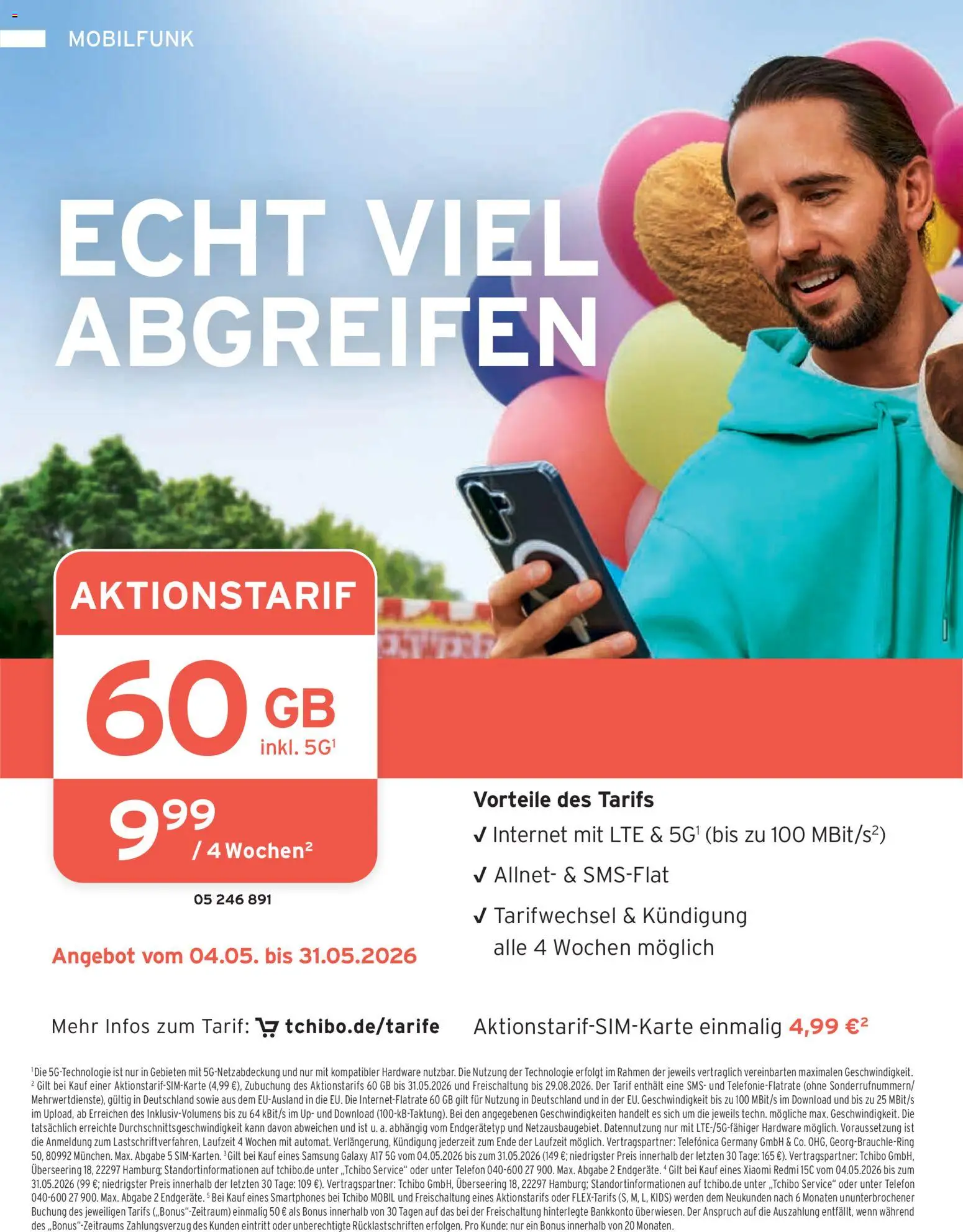 Angebote Tchibo – gültig ab 07.05.2026 | Seite: 190 | Produkte: Xiaomi, Samsung, Smartphones, Telefon