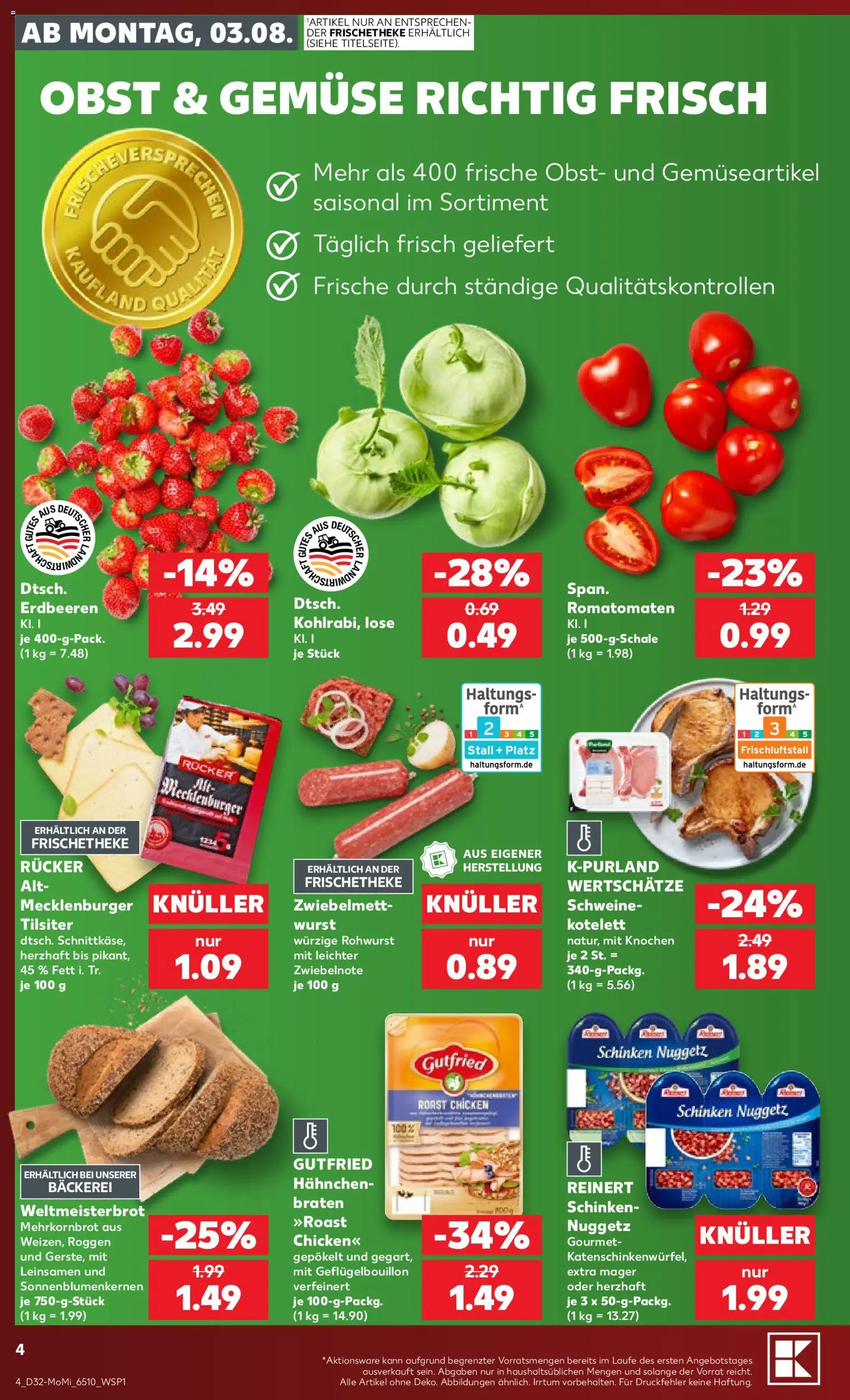 Kaufland Německo leták - Köln od 03.08.2026 | Strana: 4 | Produkty: Gourmet, Forma