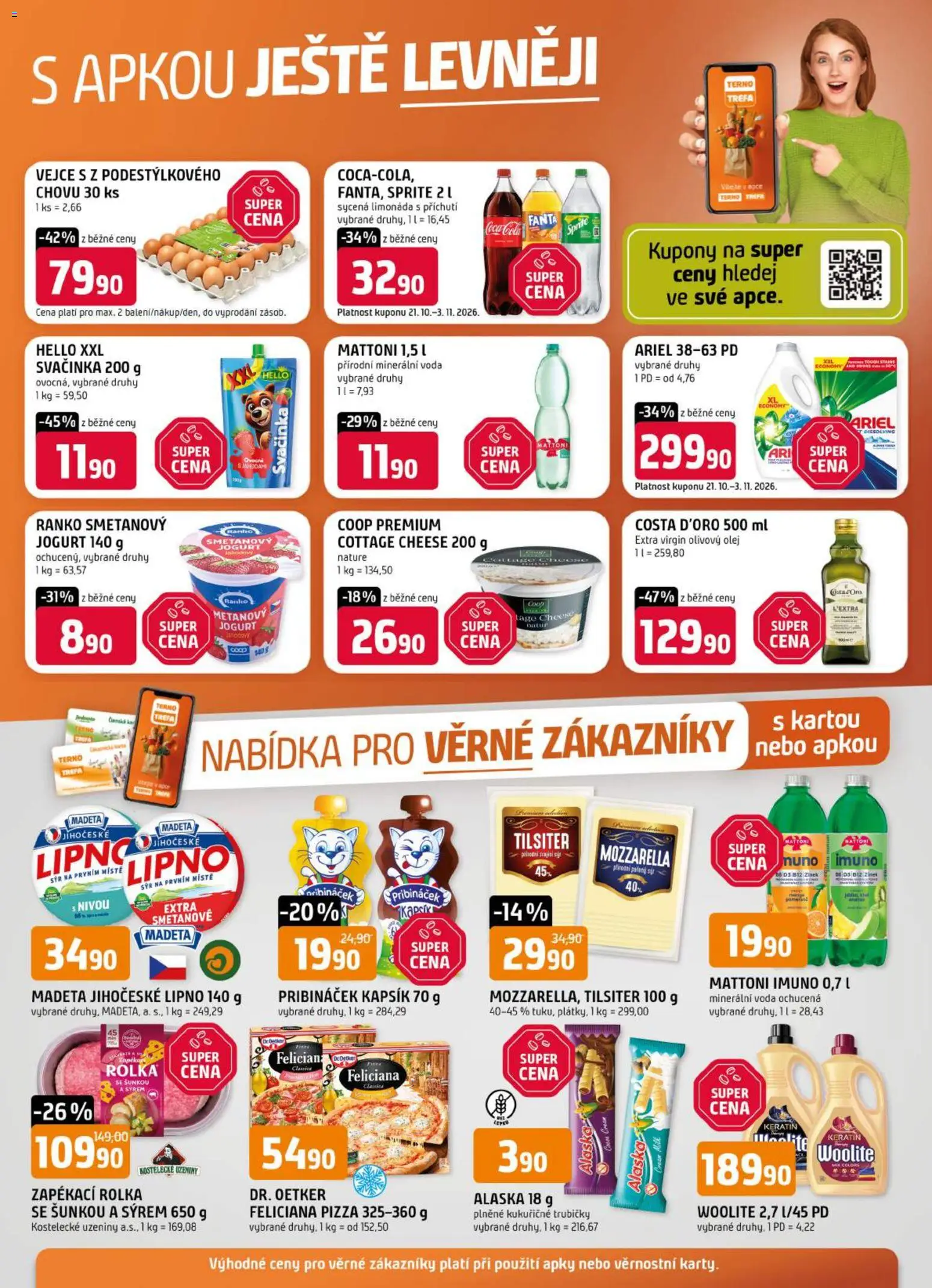 Trefa leták - Nabídka pro věrné zákazníky od 21.10.2026 | Strana: 1 | Produkty: Limonáda, Sýr, Pizza, Fanta