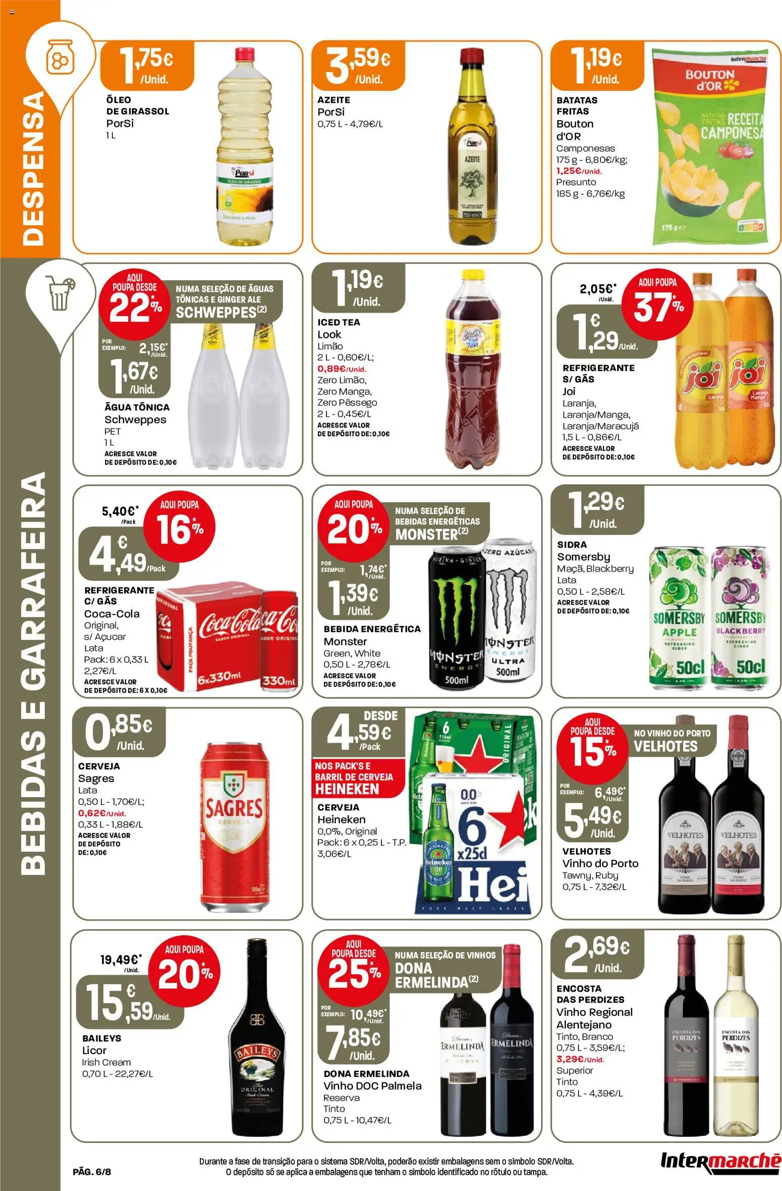 Intermarché Folheto Mini │ válido de 30/07/2026 | Página: 6 | Produtos: Azeite, Vinho, Cerveja, Açúcar