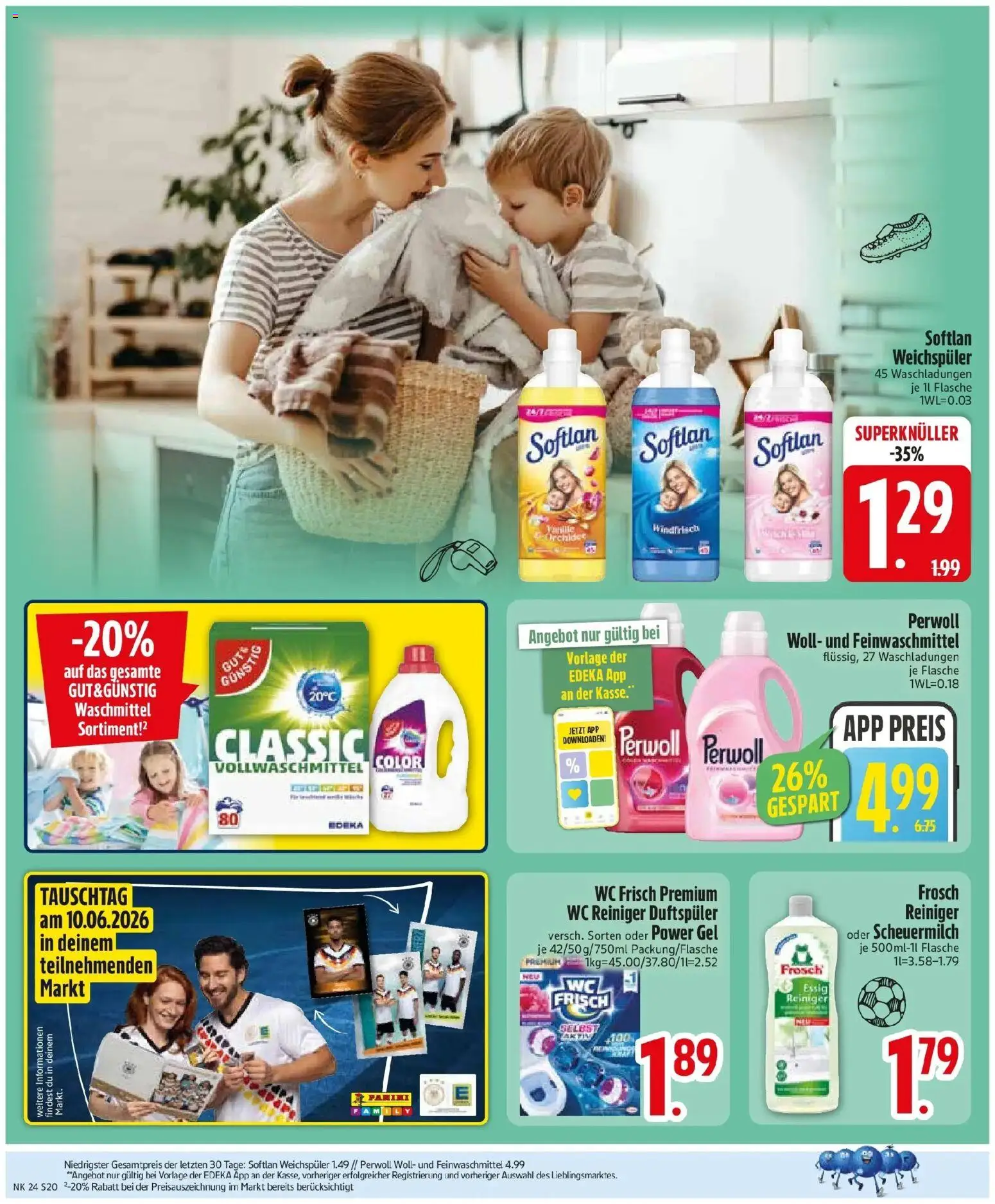 Edeka prospekt Neusäß-Steppach – gültig ab 08.06.2026 | Seite: 22 | Produkte: Essig, Perwoll, Waschmittel, Wc frisch