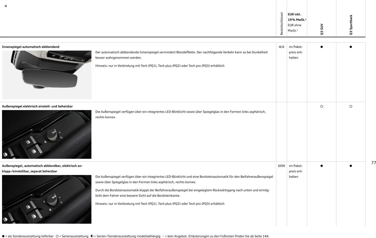 Audi Q3 – gültig ab 02.10.2026 | Seite: 77