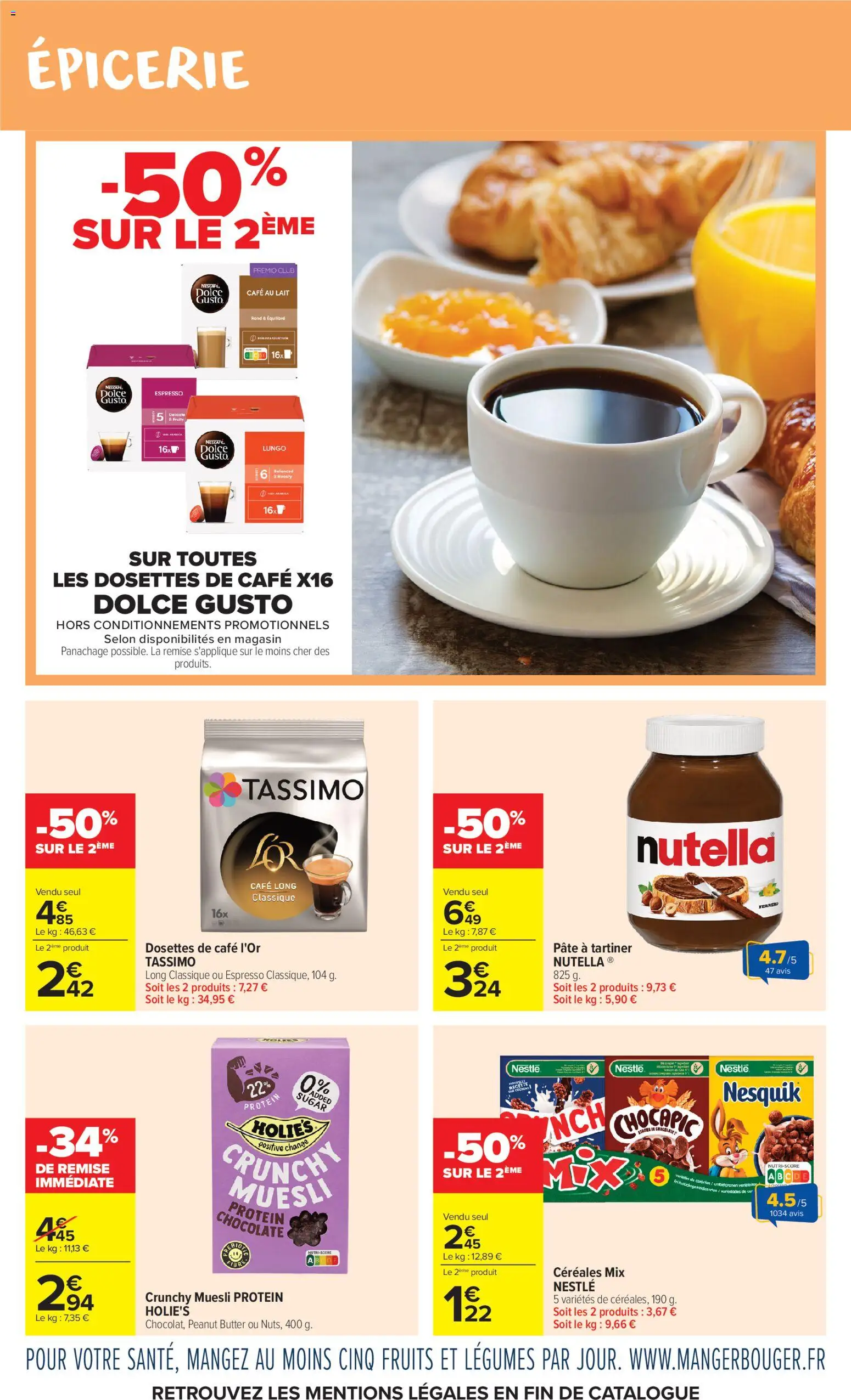 {H1} | Page: 9 | Produits: Tassimo, Chocapic, Pâte à tartiner, Nutella