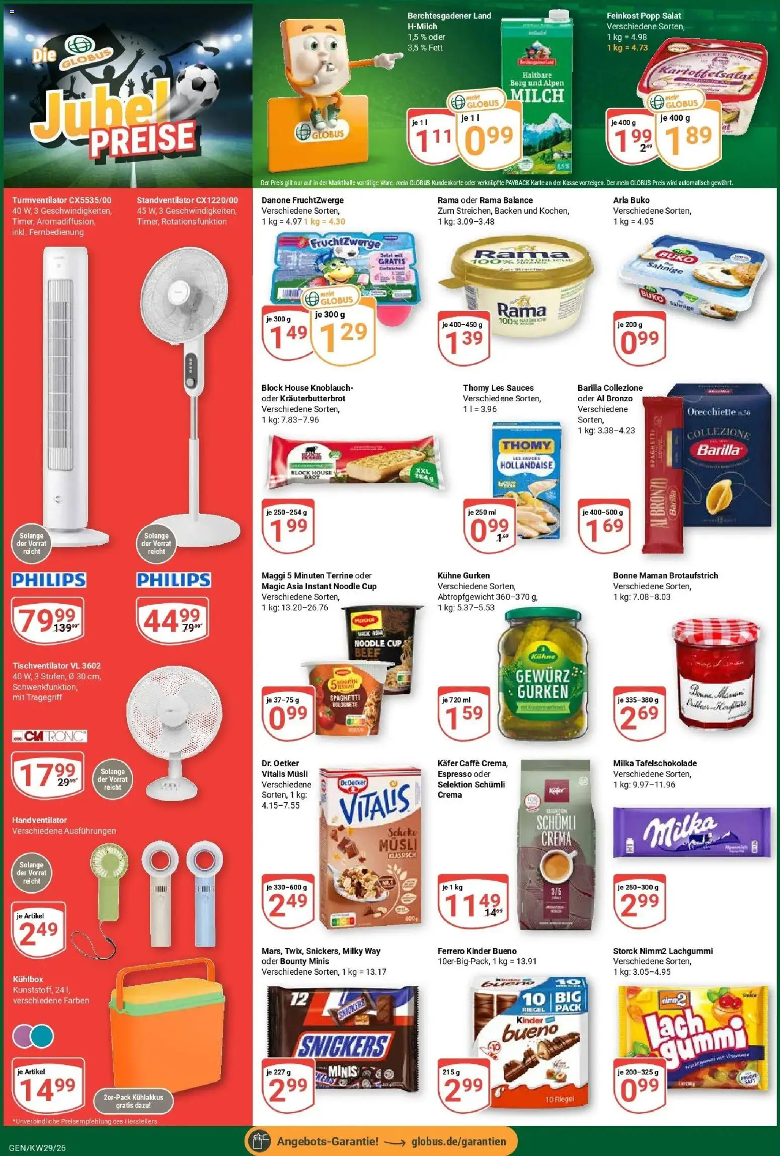 Globus Prospekt Gensingen – gültig ab 13.07.2026 | Seite: 2 | Produkte: Musli, Milka, Knoblauch, Maggi 5 minuten terrine