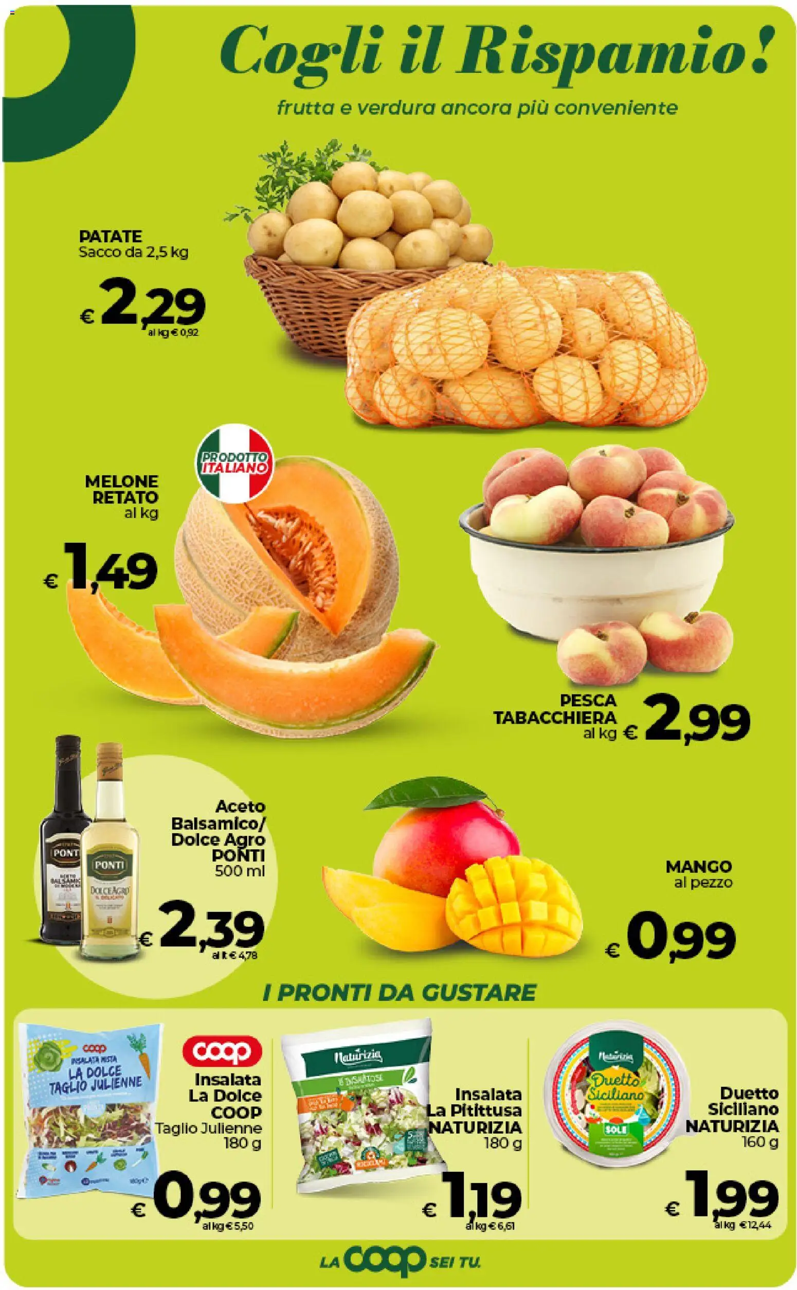 Volantino COOP del 09.06.2026 | Pagina: 19 | Prodotti: Frutta, Pesca, Melone, Aceto