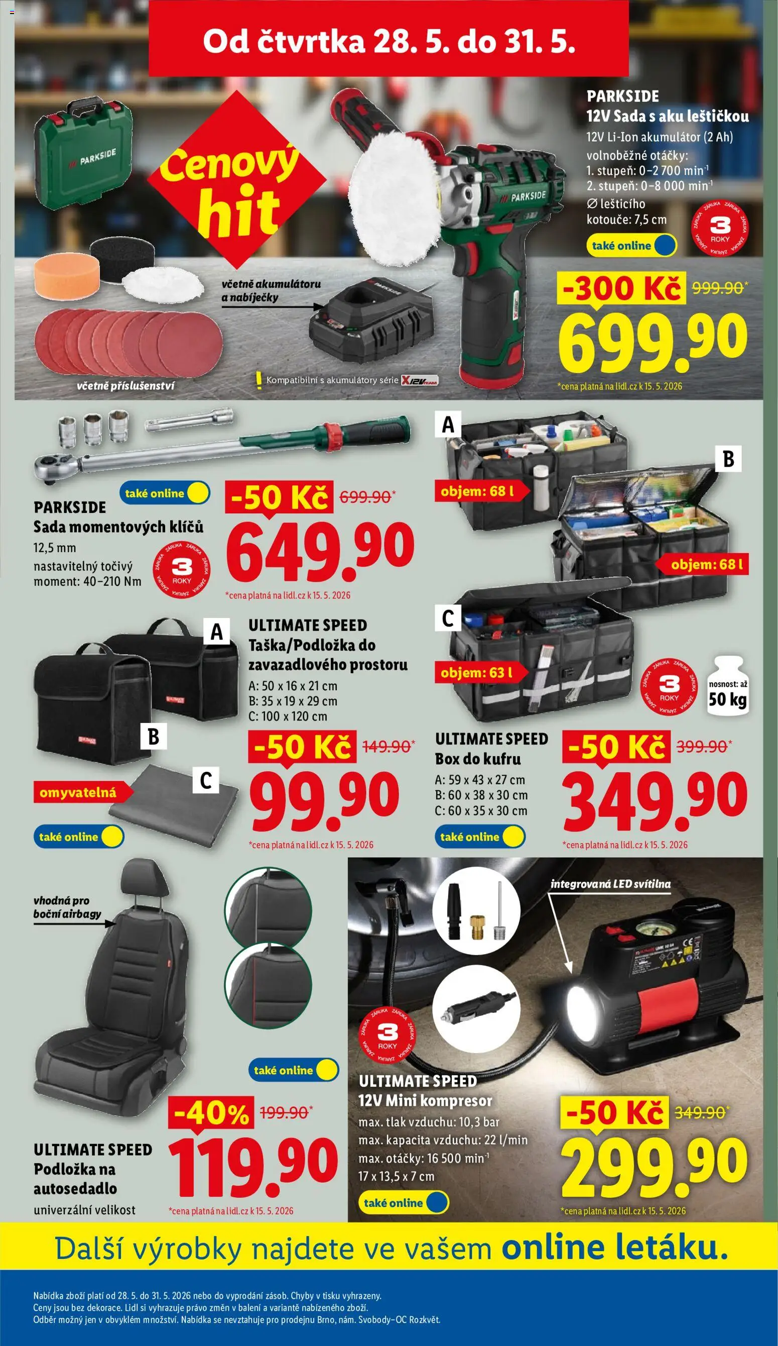 Lidl leták od 28.05.2026 | Strana: 33 | Produkty: Box, Parkside, LED svítilna, Svítilna