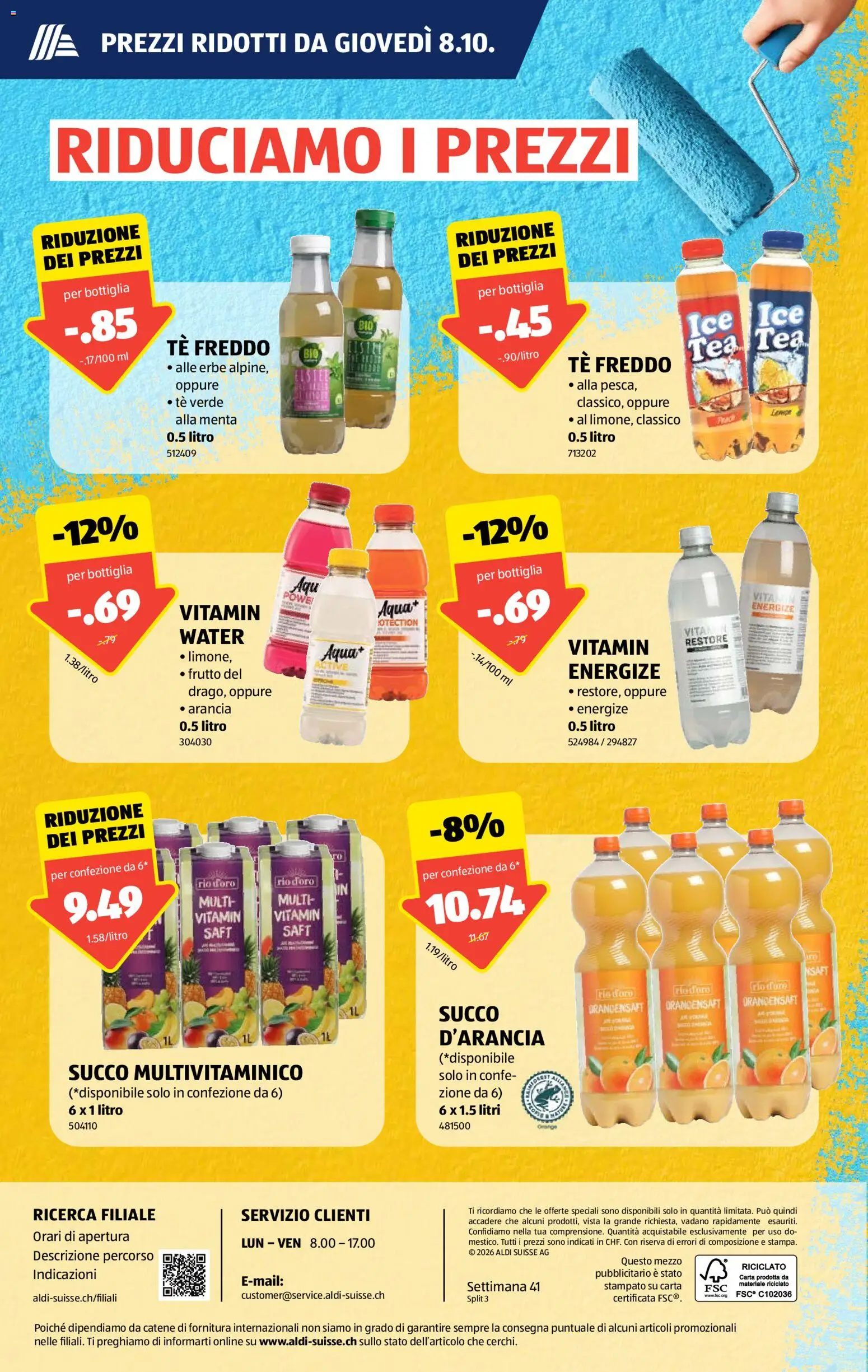 Aldi aktionen IT – gültig ab 08.10.2026 | Seite: 2 | Produkte: Orangensaft, Saft