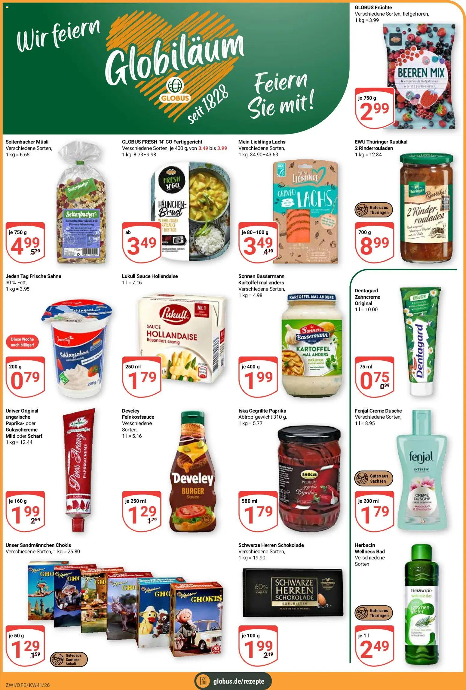 Globus Prospekt Zwickau – gültig ab 05.10.2026 | Seite: 5 | Produkte: Rinderrouladen, Schlagsahne, Bad, Ente