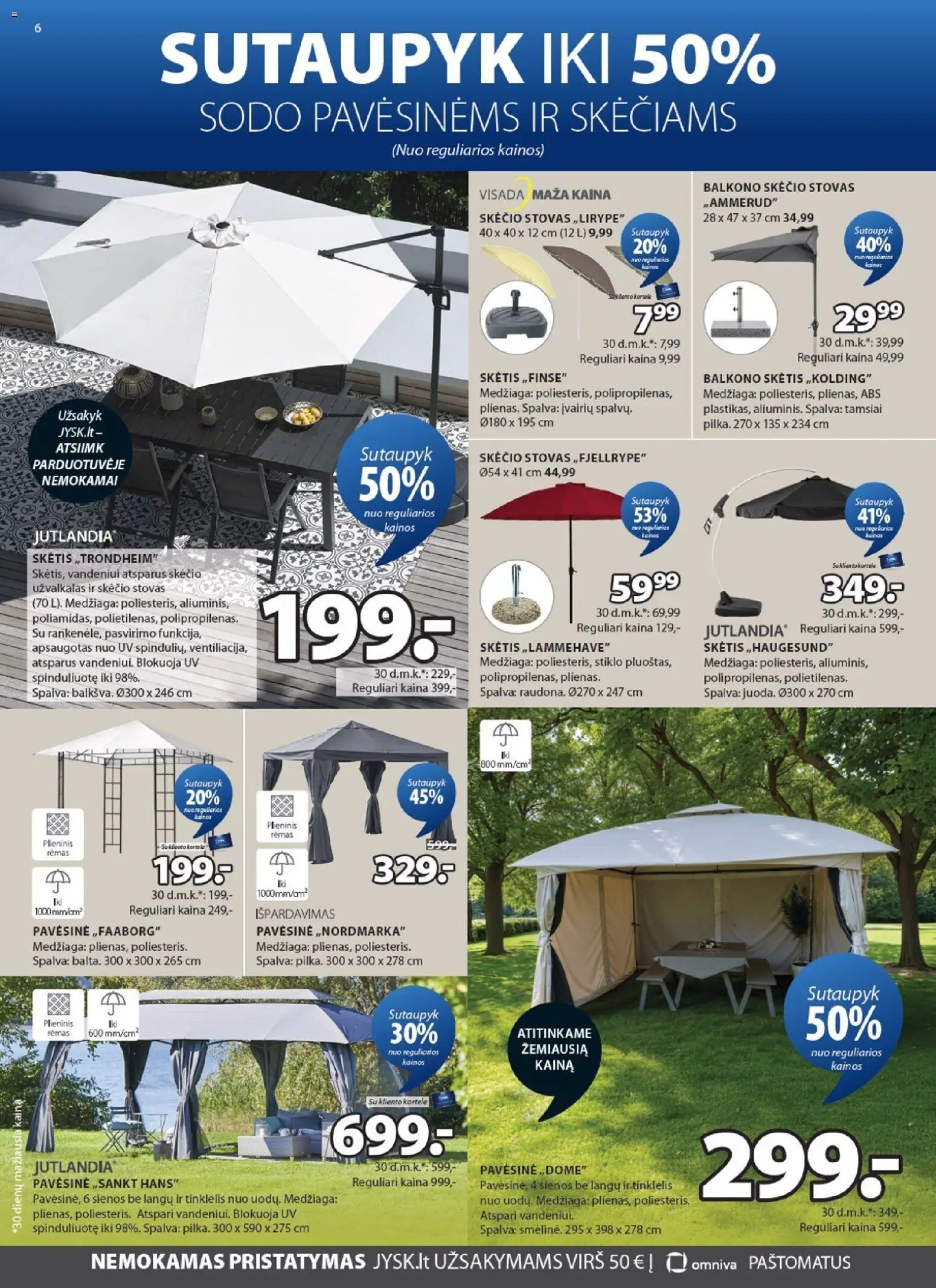JYSK akcijos nuo 02.06.2026 | Puslapis: 6 | Prekių: Skėtis, Stovas, Užvalkalas