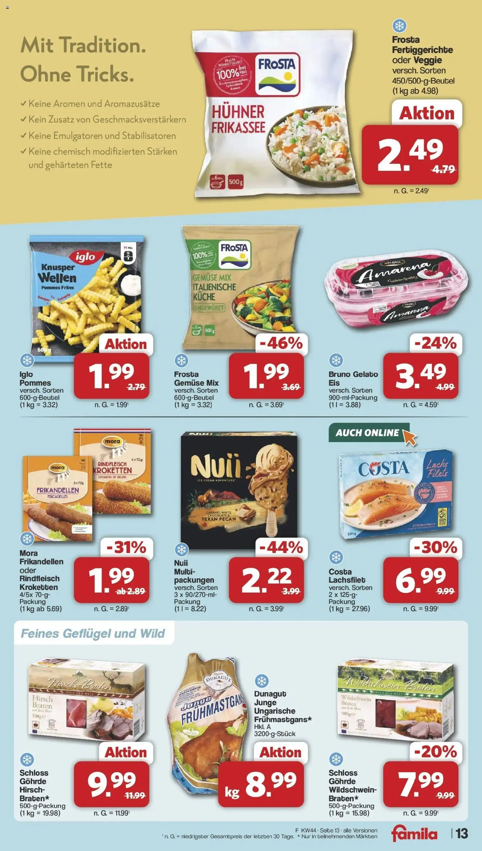 Famila Nordwest - Famila: Wochenangebote – gültig ab 26.10.2026 | Seite: 13 | Produkte: Pommes, Küche, Fertiggerichte, Rindfleisch
