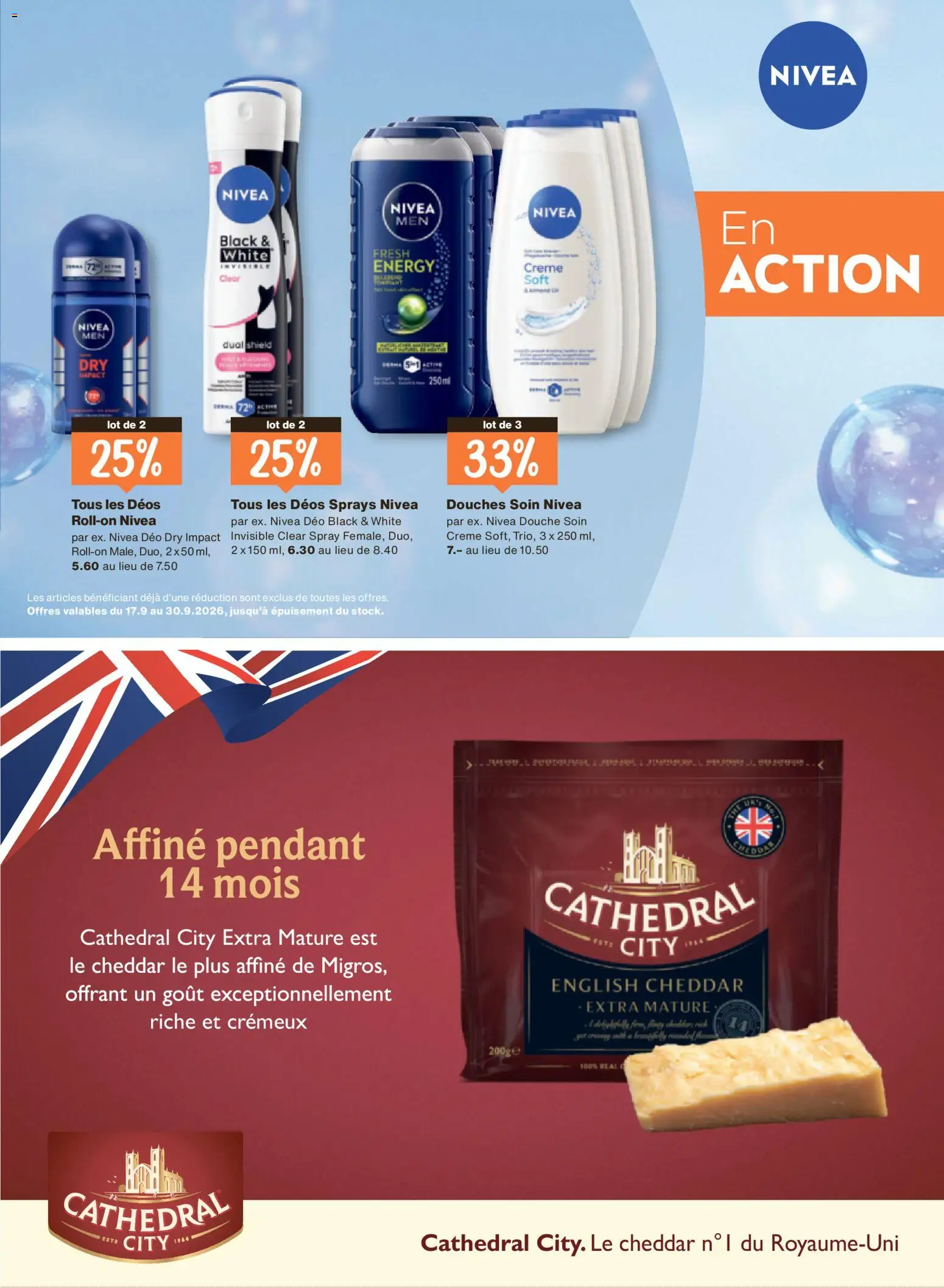 Migros aktionen Magazine FR – gültig ab 16.09.2026 | Seite: 54 | Produkte: Deodorant, Shower Gel, Creme