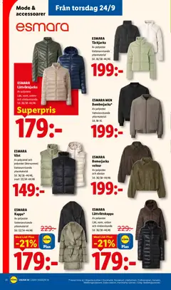 ESMARA Väst, Av polyamid och, polyester (återvunnen), Vattenavvisande, ytermaterial, Stl. 36/38-44/46,, svart: 32/34-44/46 - Förhandsvisning av reklamblad från butik Lidl aktuell från 21/09/2026 | Sida: 23