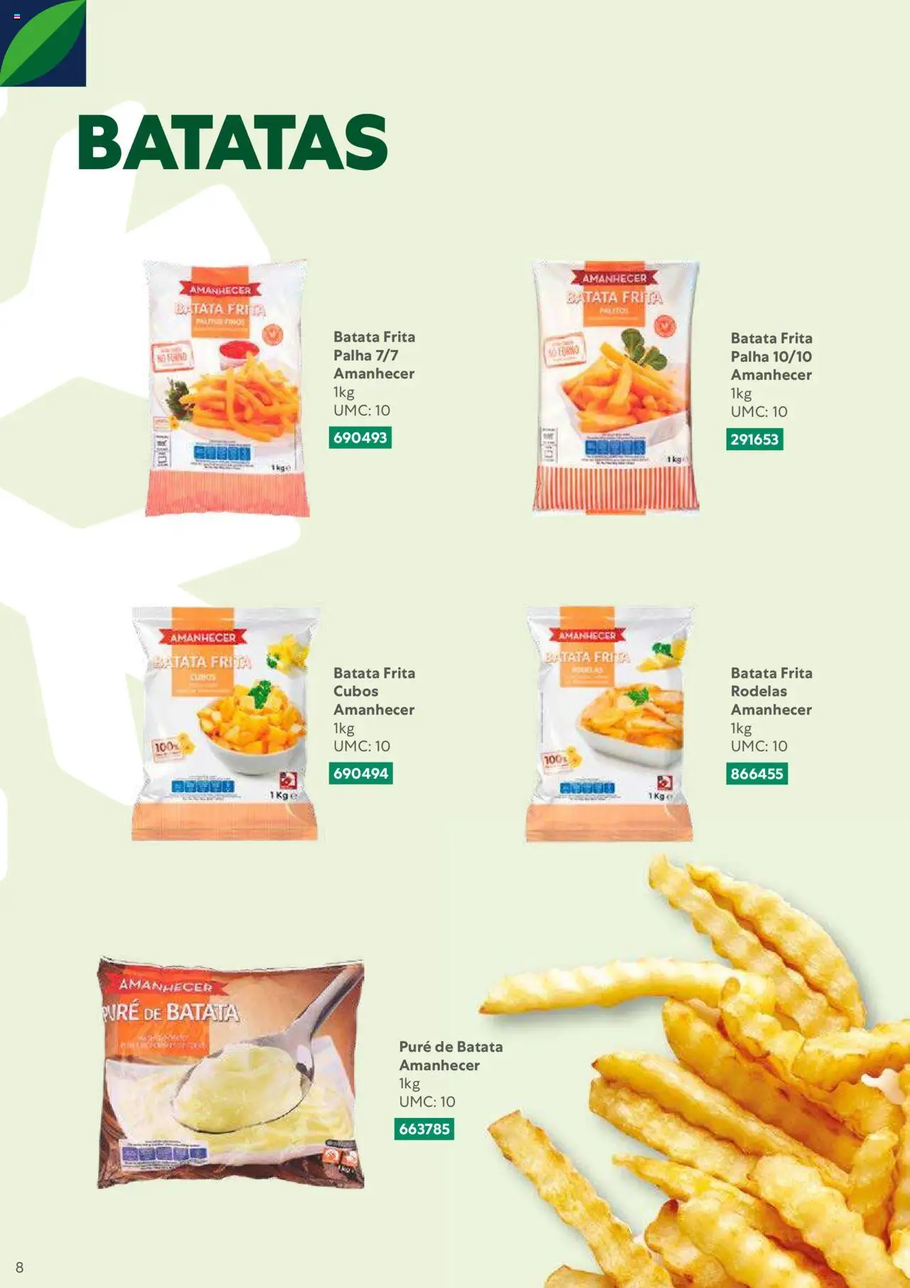 Recheio Congelados │ válido de 01/02/2024 | Página: 8 | Produtos: Batata, Forno, Batata frita